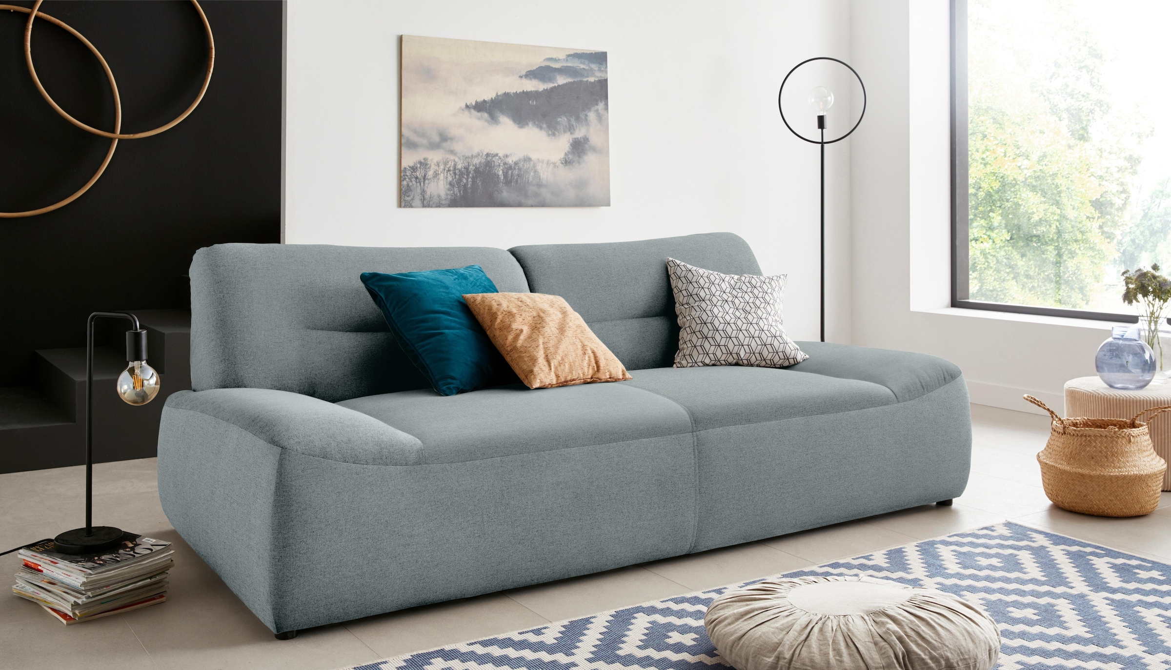 DOMO collection 2,5-Sitzer »Cesena modern, elegant und zeitlos, komfortabel, flache Armlehnen«, fester Sitzkomfort