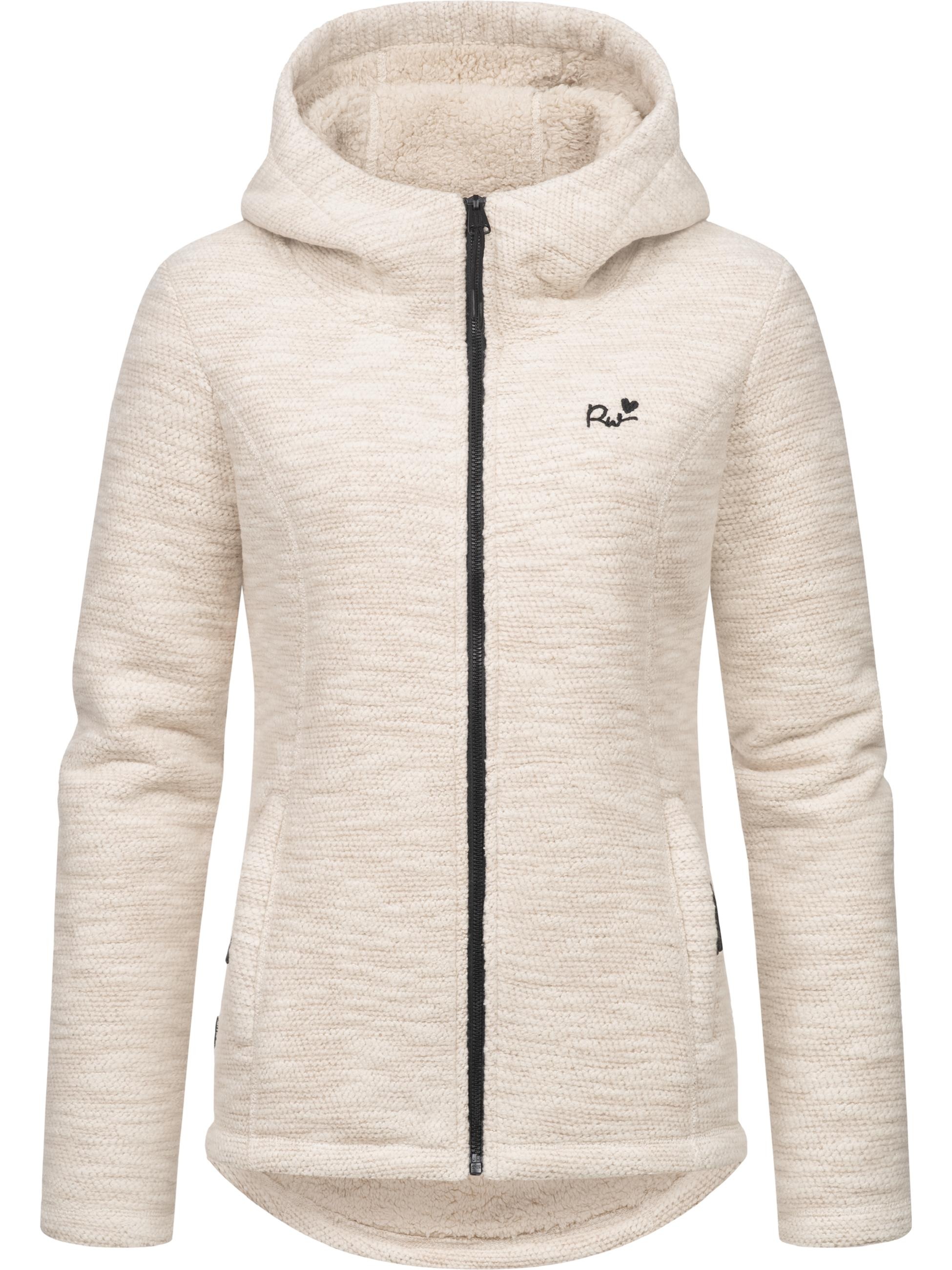 Ragwear Sweatjacke »Kapuzenstrickjacke Lyshka Melange«, Kuschelige Kapuzenjacke in Strick-Optik