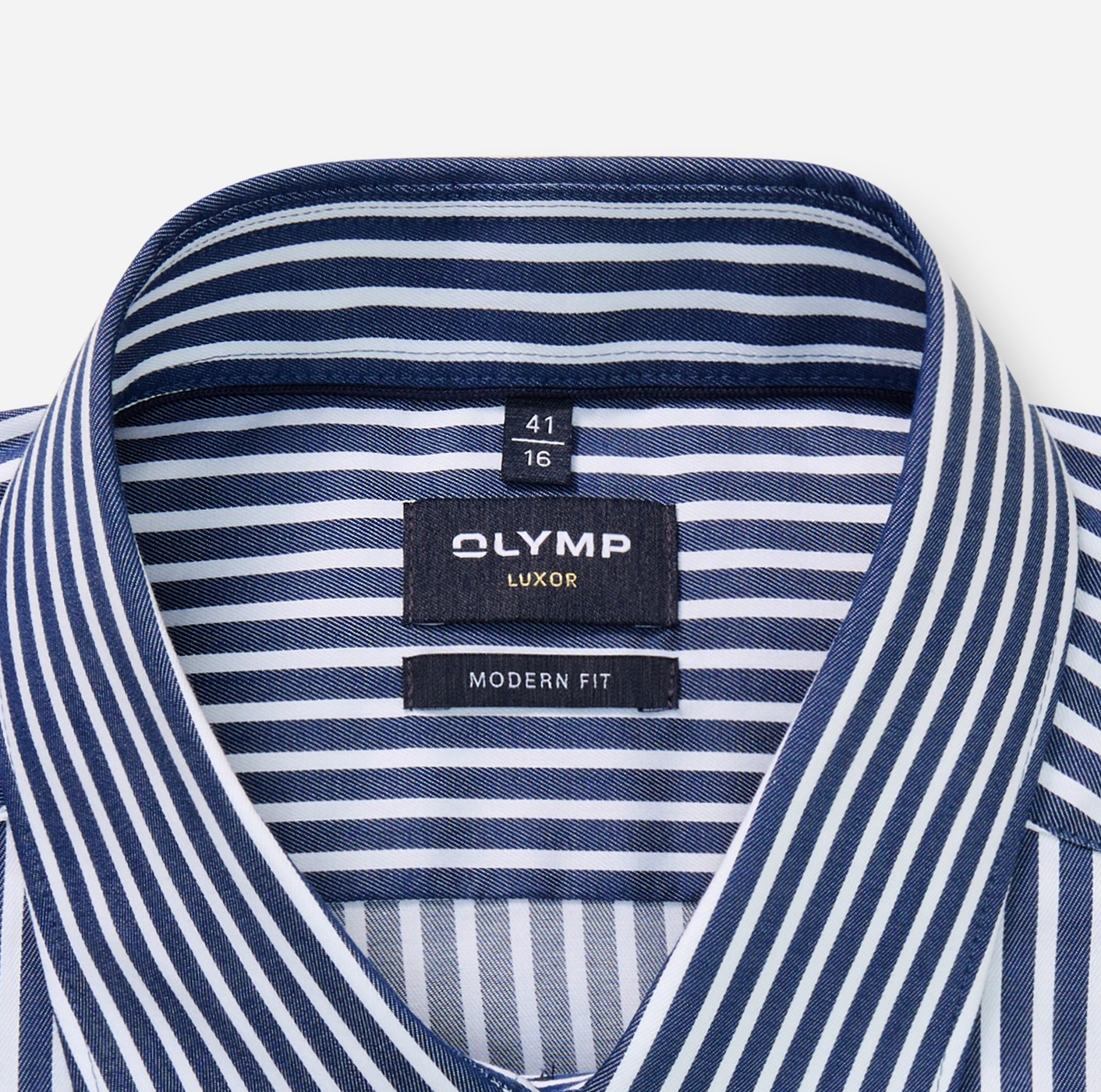 OLYMP Langarmhemd »Luxor« Businesshemd, gestreift, modern fit, New Kentkragen