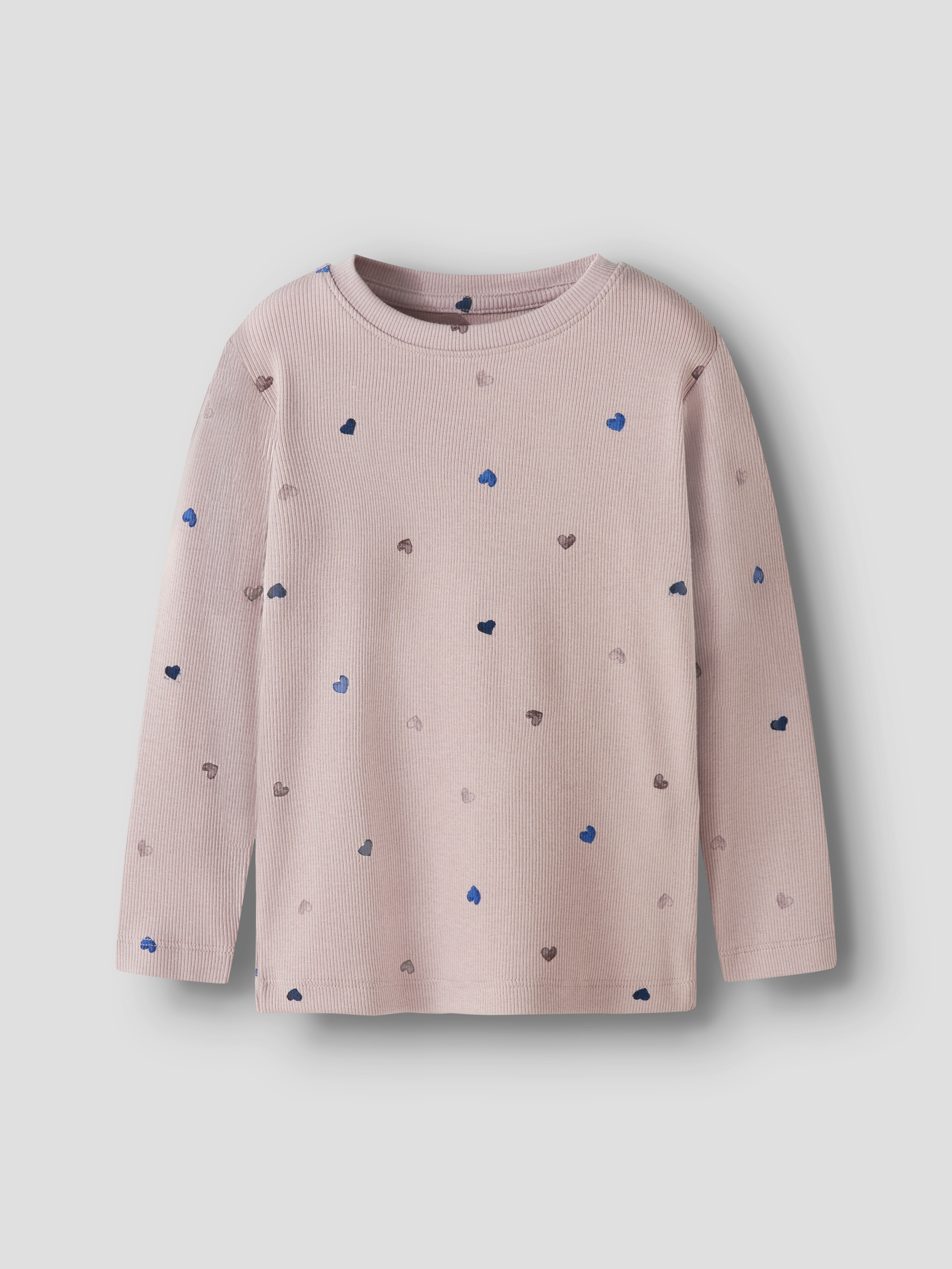 Name It Langarmshirt »NMFNUTTI LS TOP NOOS«, mit tollem Herzchen-Alloverprint