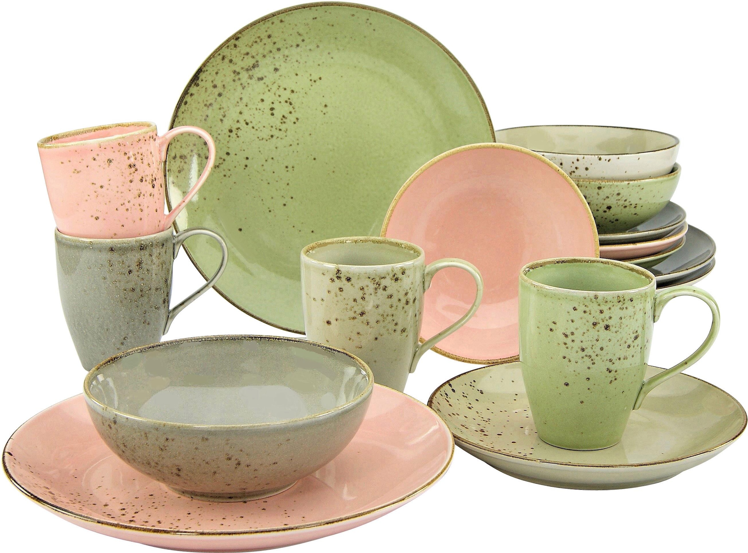 Kombiservice »Geschirr-Set NATURE COLLECTION Vintage Garden«, (16 tlg., Kaffeeservice...