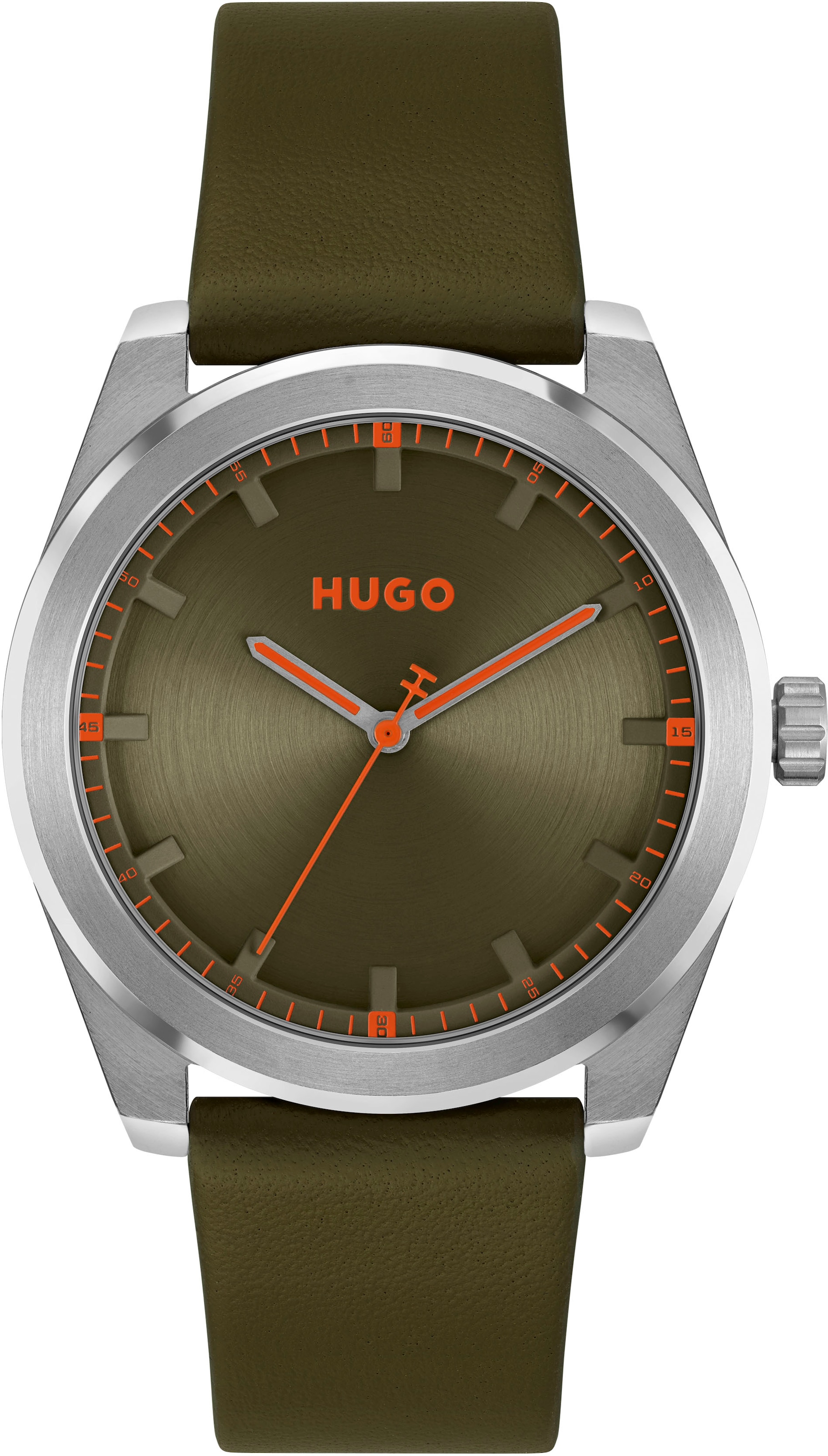 HUGO Quarzuhr »#BRIGHT«, Armbanduhr, Herrenuhr, Mineralglas, anlog