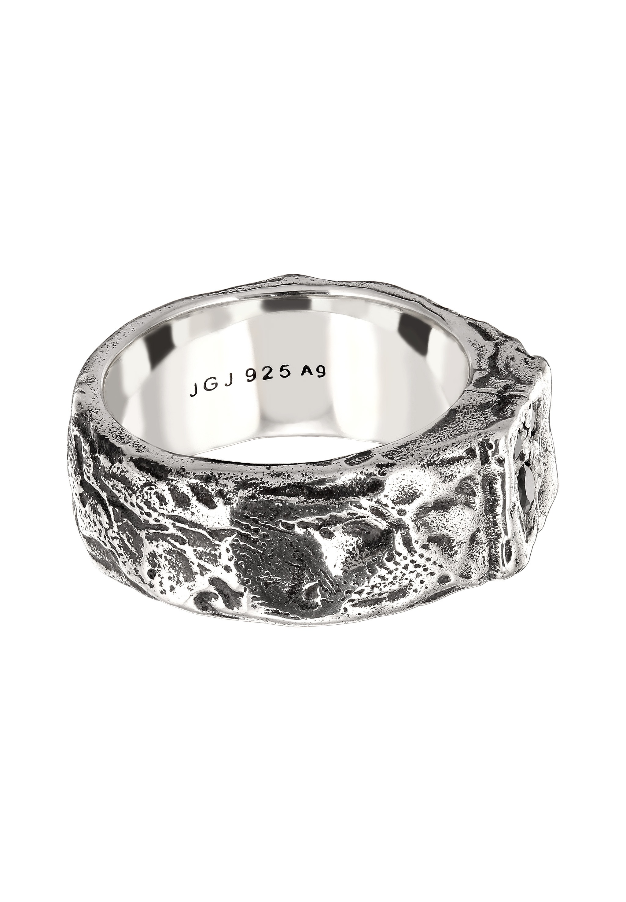 HAZE & GLORY Silberring »Ring Zirkonia Schwarz 925 Sterling Silber«