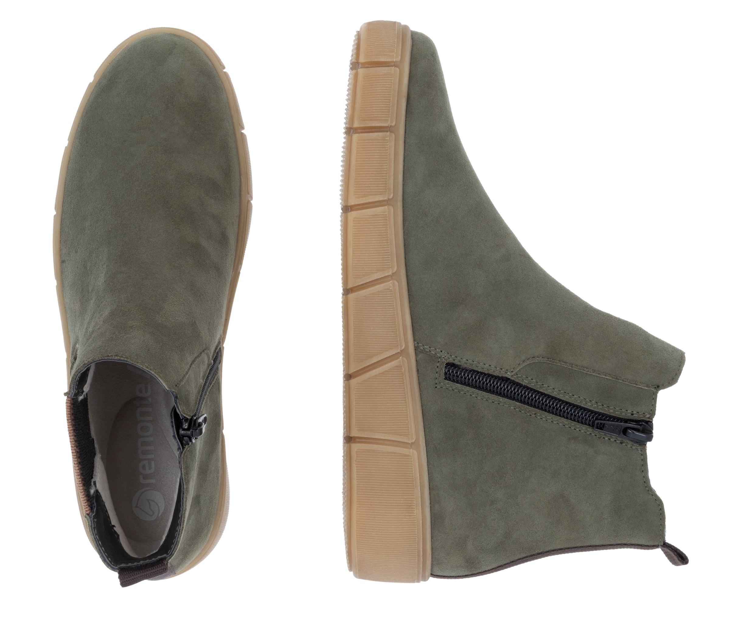 Remonte Chelseaboots, Plateau, Stiefelette, Ankleboots mit zusätzlichem Reißverschluss