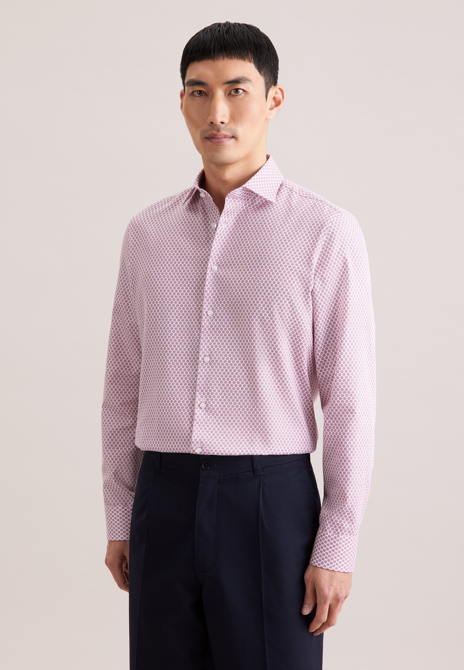 seidensticker Businesshemd »Schwarze Rose« Slim 1/1 Kentkragen Druck