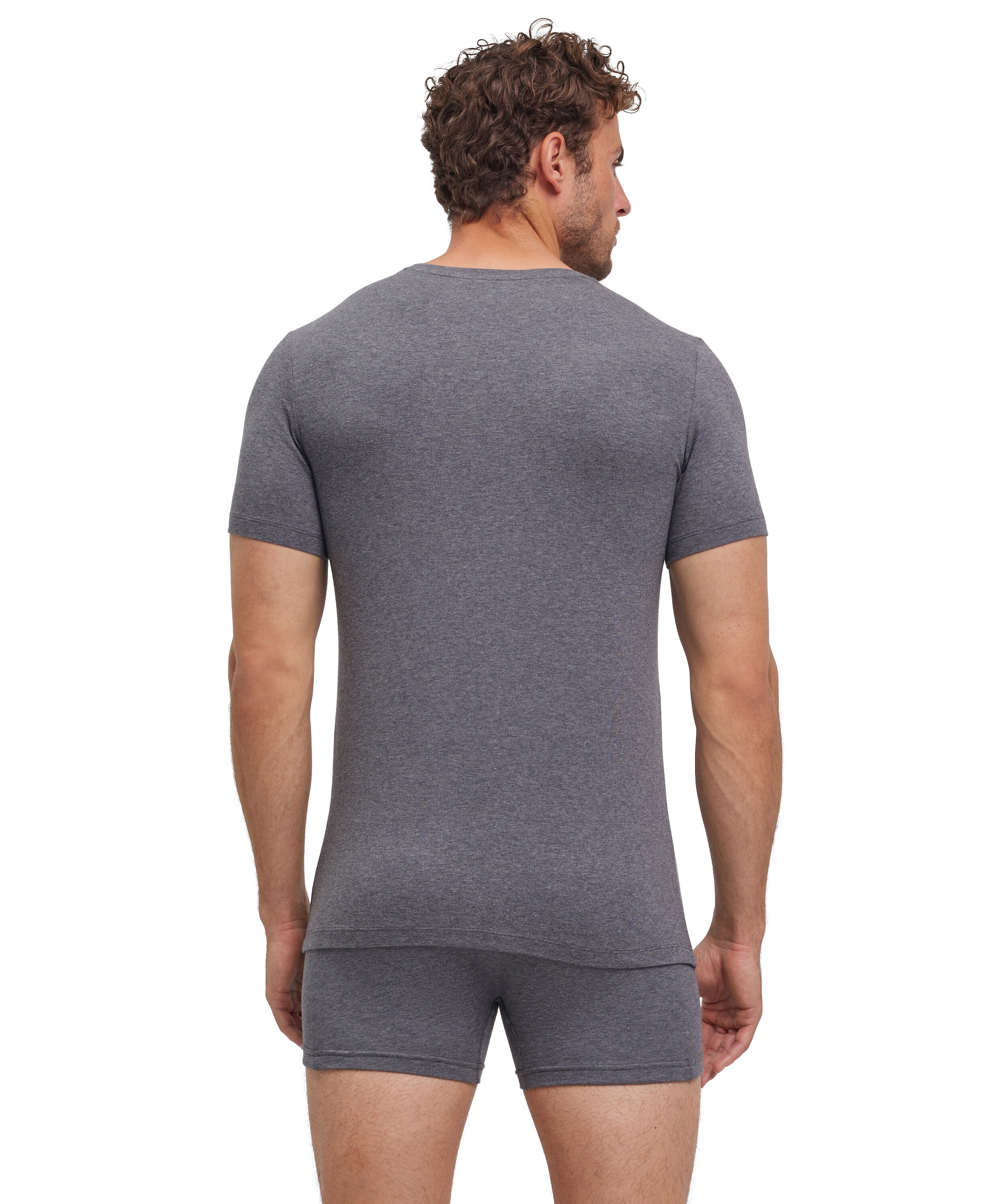 FALKE T-Shirt »Daily Comfort« tiefer V-Ausschnitt, kurzarm, Cotton-Mix, slim fit