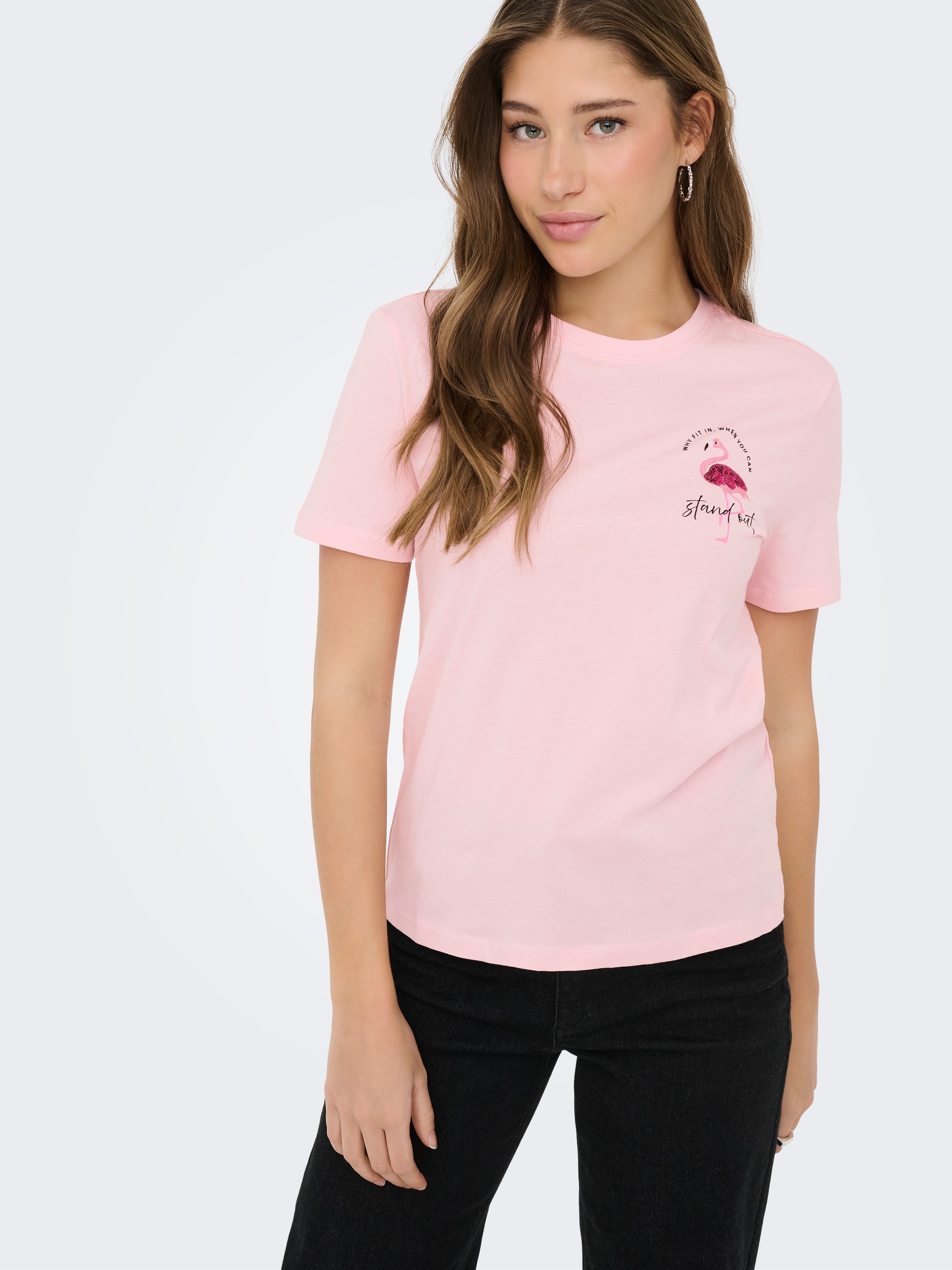 ONLY Kurzarmshirt »ONLKITA S/S TEE JRS NOOS« Baumwolle, regular fit, Rundhals