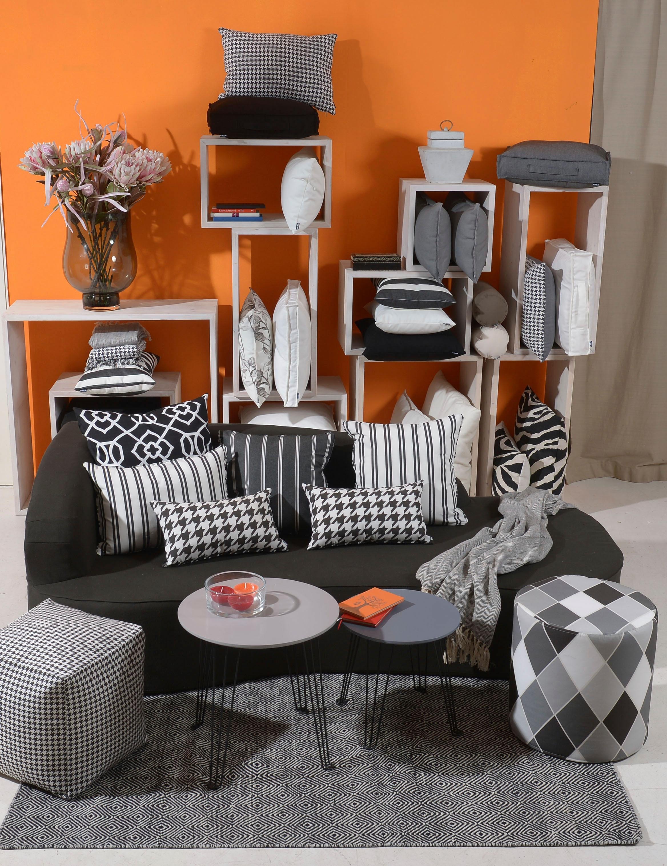 H.O.C.K. Dekokissen »Geomy« mit Wabenmuster, Kissenhülle mit Füllung, 1 Stück