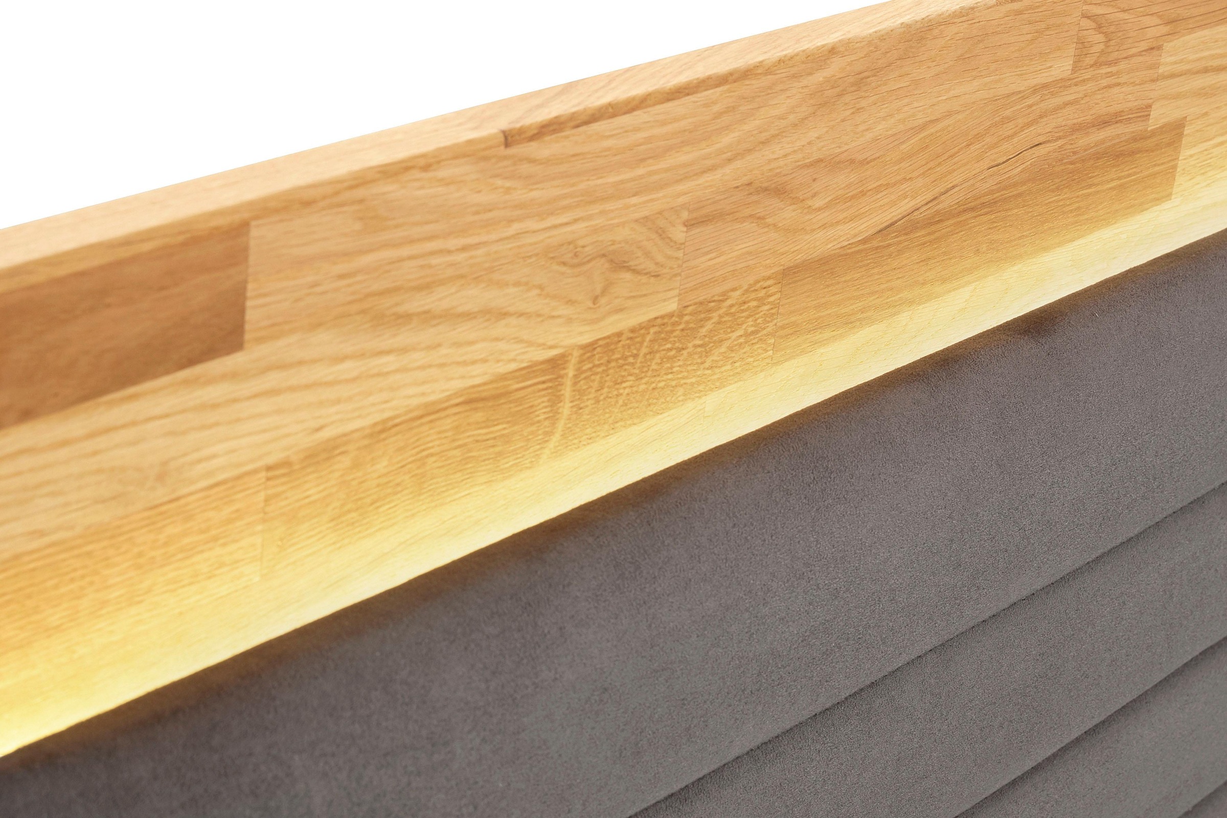 Home affaire Boxspringbett »Cup« mit LED-Beleuchtung, Massivholzrahmen und Topper, in 2 Härtegraden