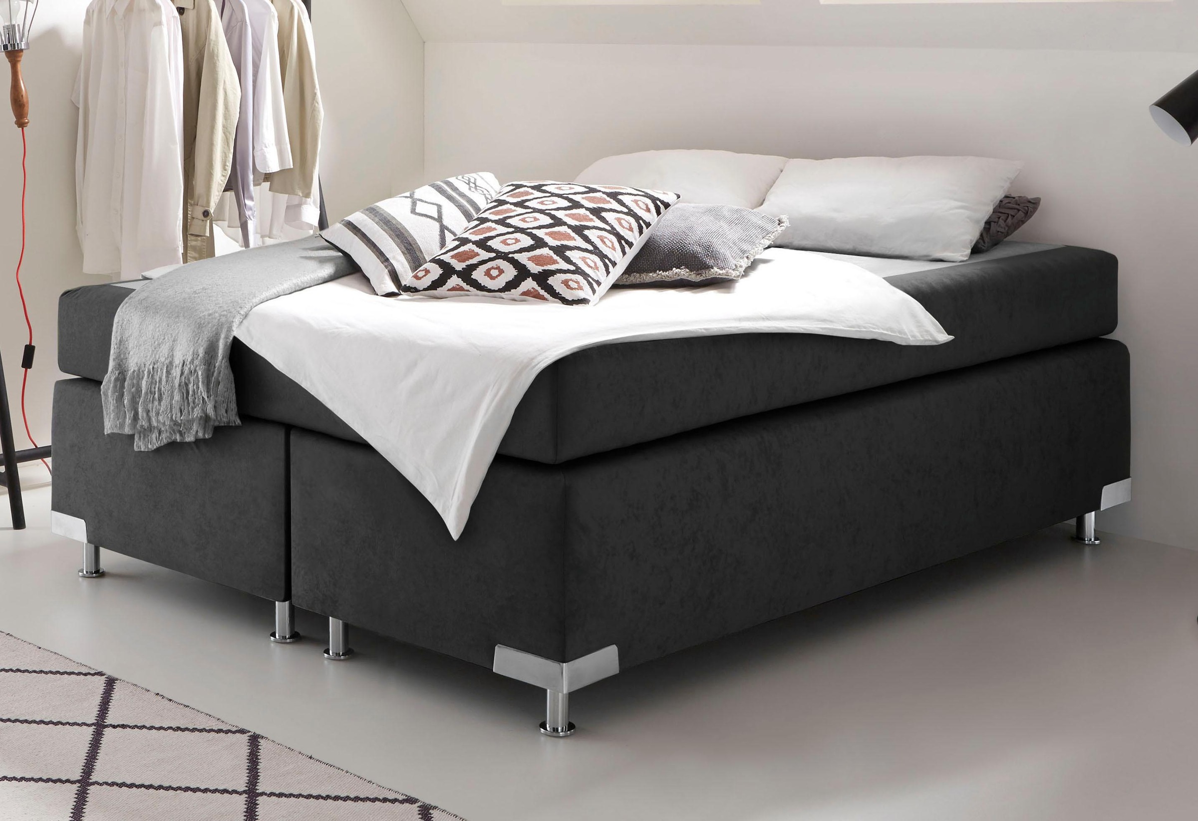 Westfalia Schlafkomfort Boxspringbett »Holland«, ohne Kopfteil, frei im Raum stellbar