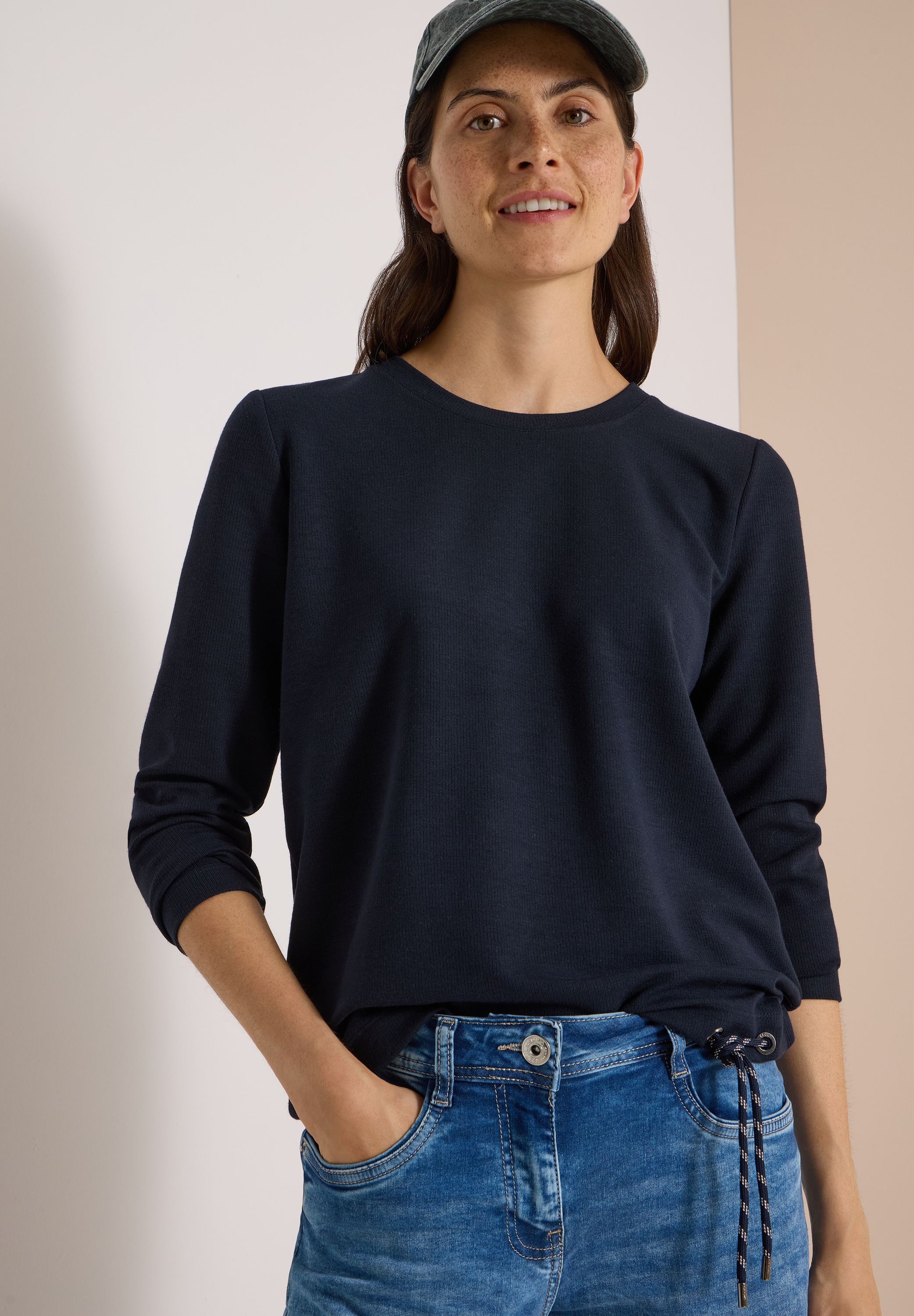Cecil Langarmshirt mit Rundhals und Tunnelzug