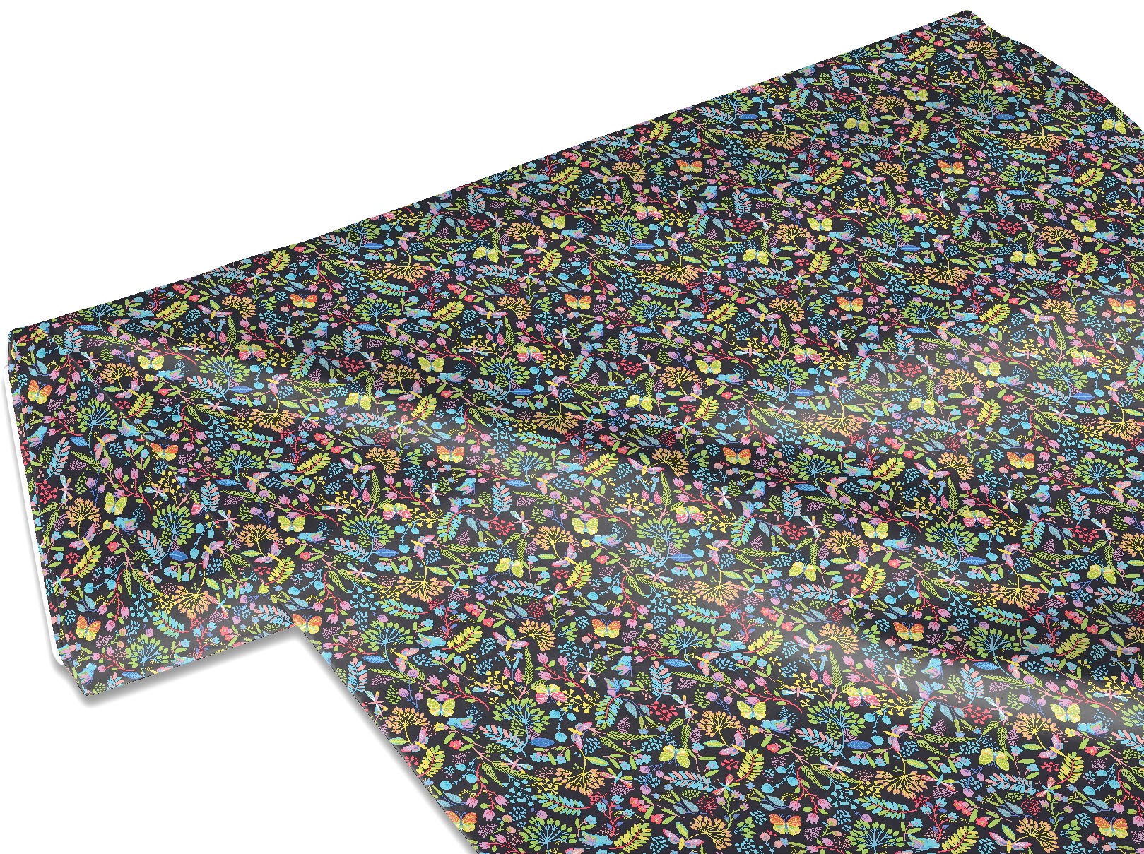 my home Stoff »bunte Blumen & Schmetterlinge«, (1 St.), Meterware, Breite 160cm