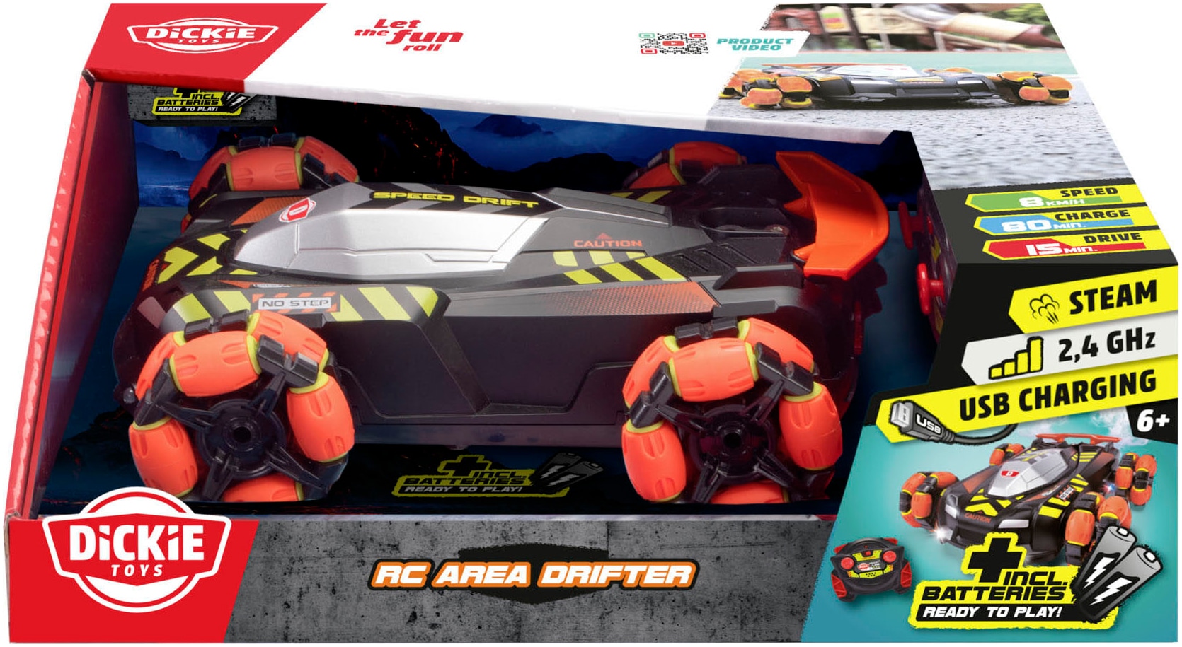 Dickie Toys RC-Auto »RC Area Drifter« mit spektakulärer Rauchfunktion und Licht