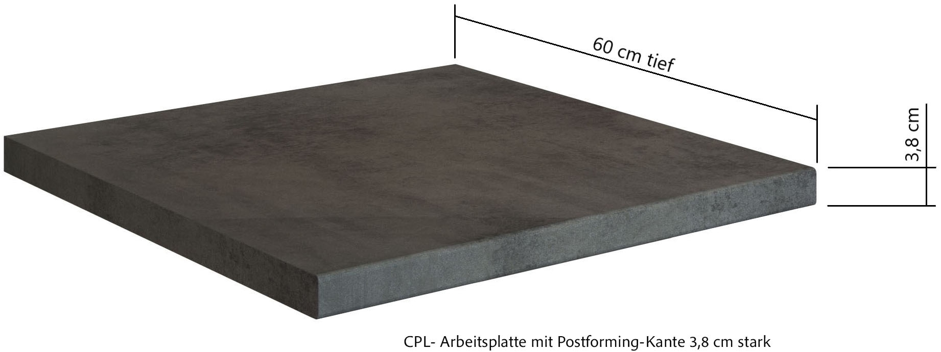 KOCHSTATION Küchenzeile »KS-Lagos«, Breite 240 cm,wahlweise mit E-Geräten, Spüle in edelstahl oder schwarz