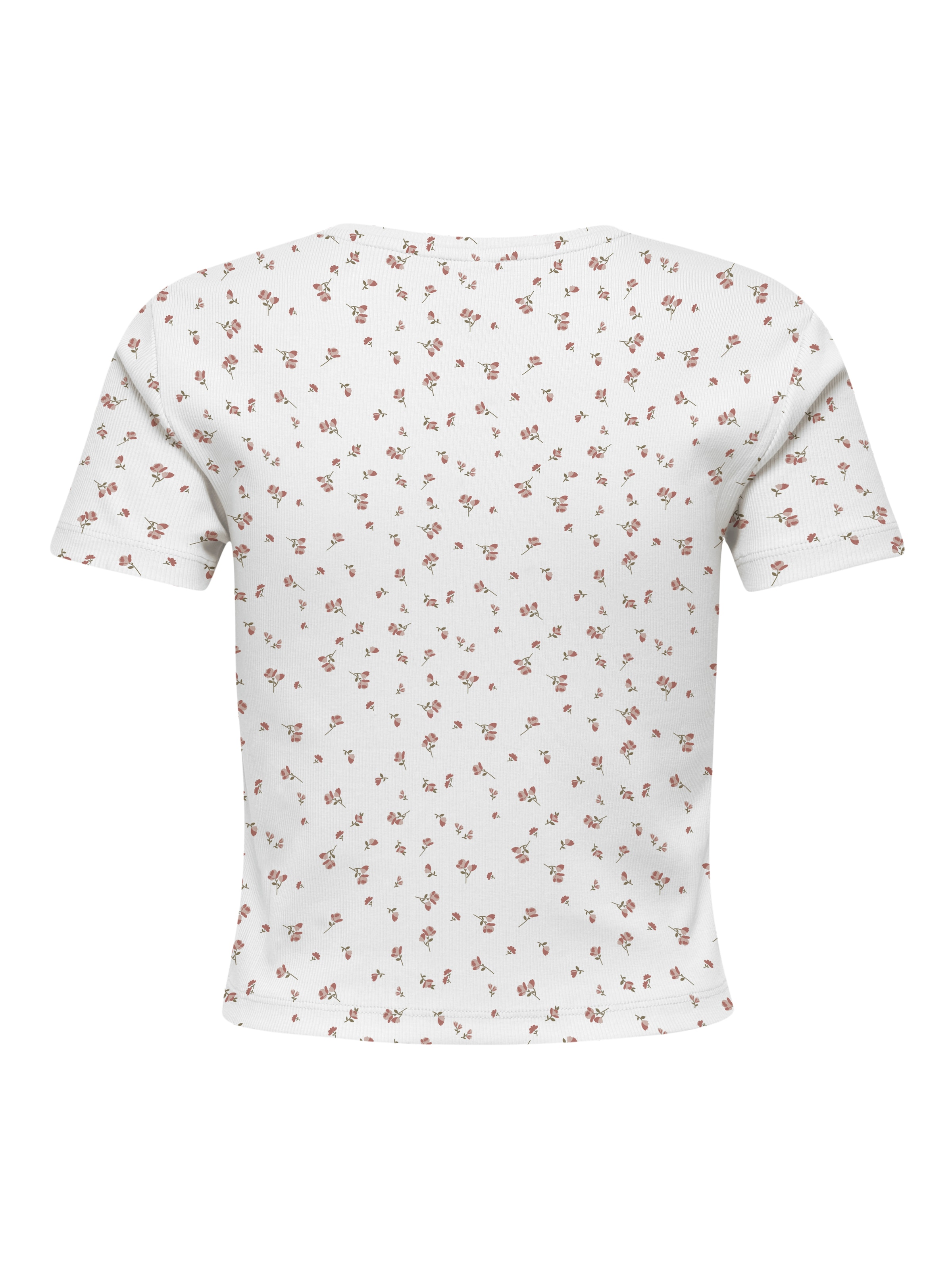 ONLY Kurzarmshirt »ONLFENJA LIFE SS AOP TOP JRS NOOS« Baumwollmischung, Cropped Fit, Rundhals