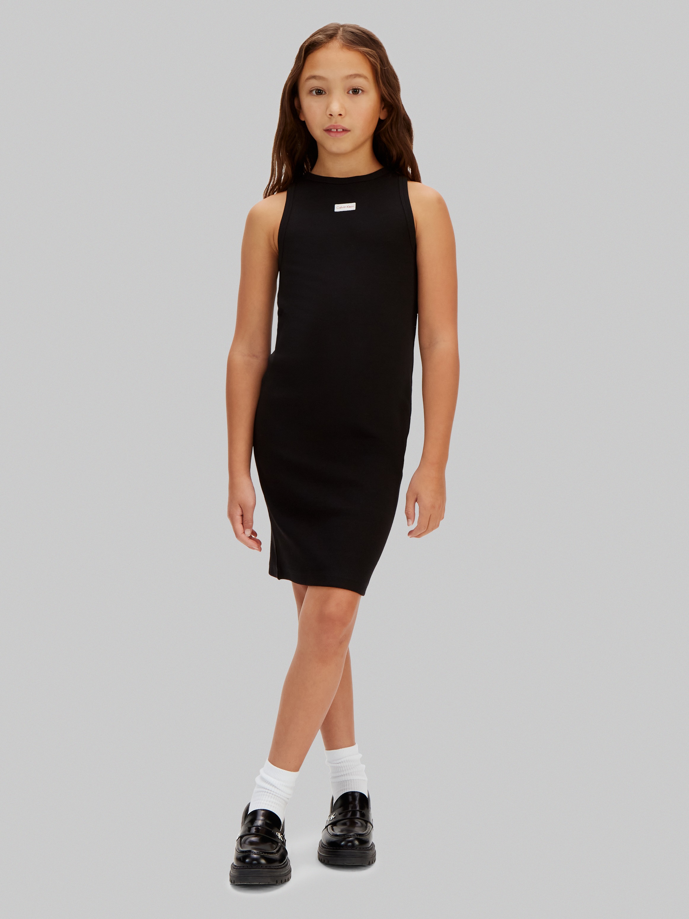 Calvin Klein Jeans Trägerkleid »RIB SLEEVELESS DRESS« Ohne Tasche Regular fit für Kinder mit Rundhalsausschnitt