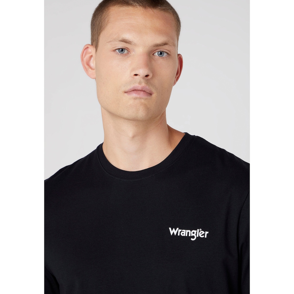 Wrangler T-Shirt »Sign Off«, (Set, 2 tlg., 2er-Pack)