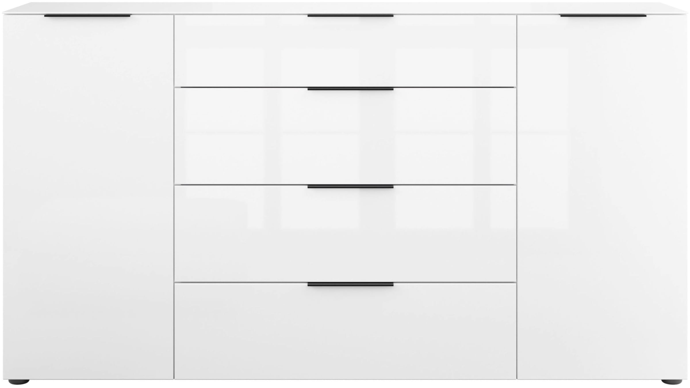 Manjana Möbel Sideboard »Style« mit Metallgriffen & Glasfront, Soft-Close, Selbsteinzug, in 2 Breiten