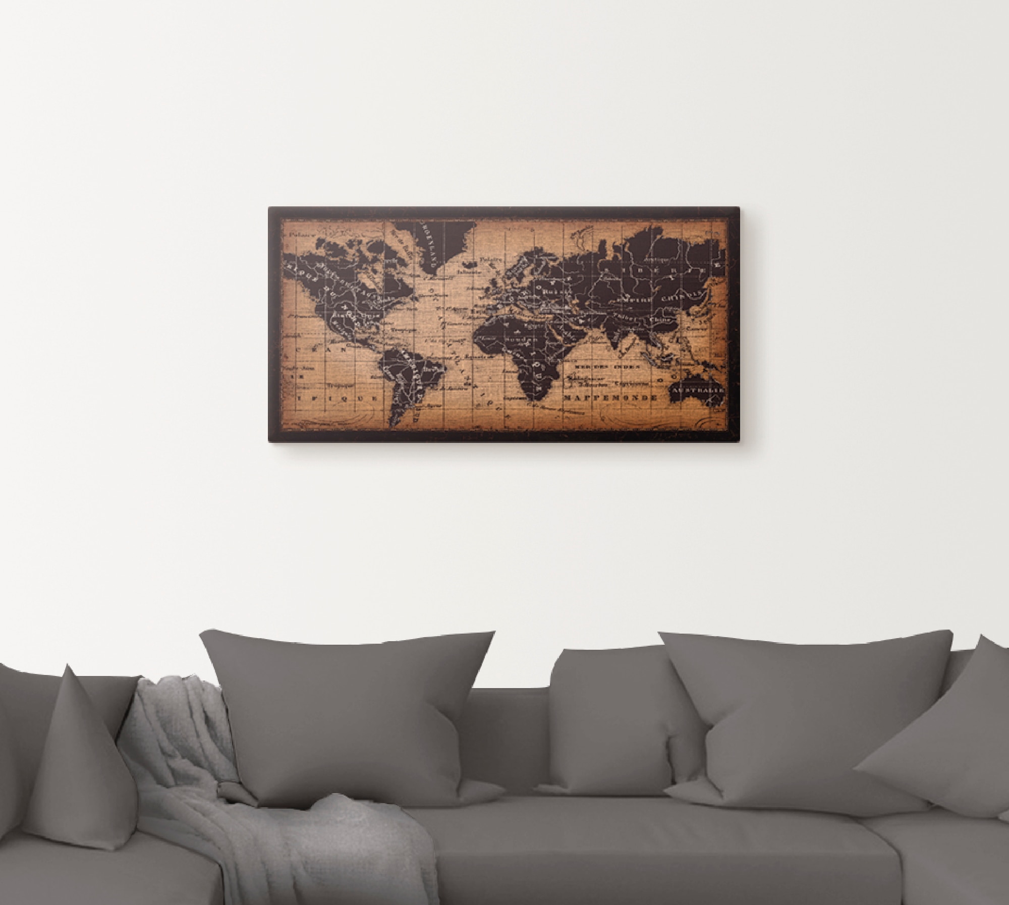 Artland Wandbild »Alte Weltkarte«, in Größen oder Poster OTTO als bei Wandaufkleber Leinwandbild, St.), (1 Landkarten, versch