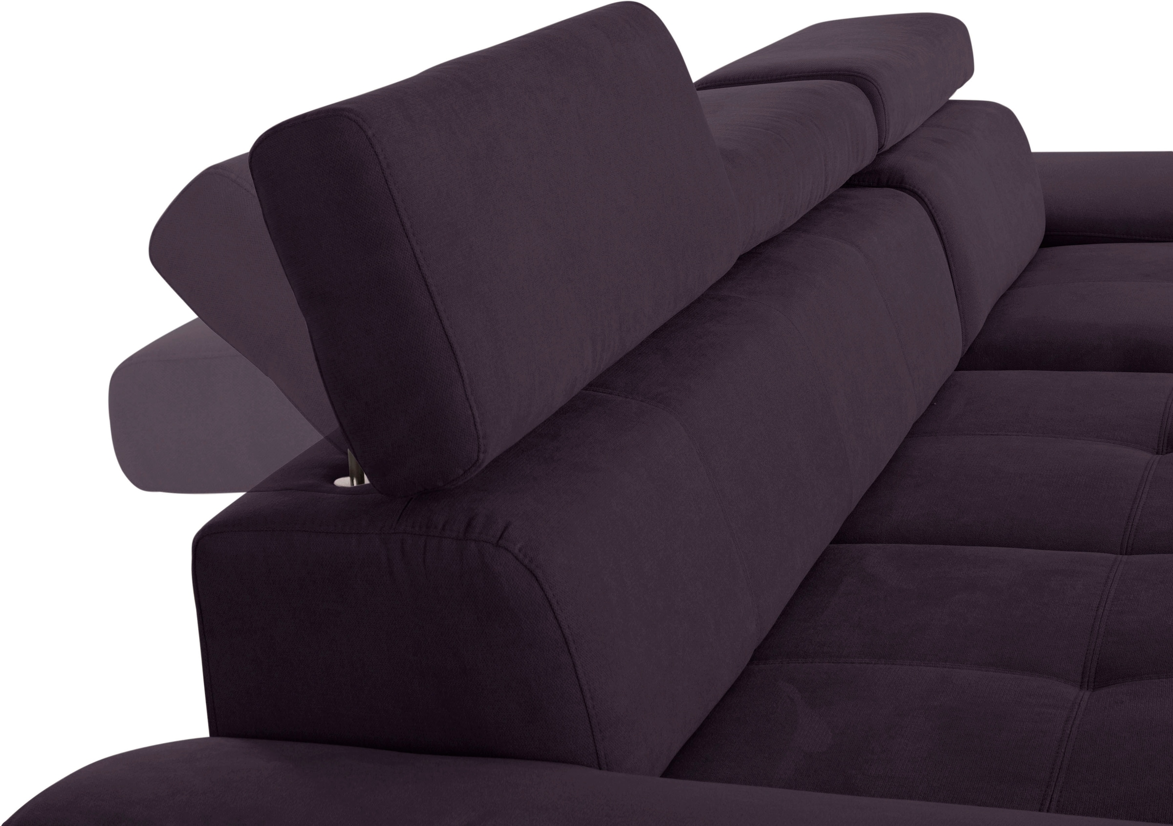 exxpo - sofa fashion Ecksofa »Enya, aufwendige Detailverarbeitung, hoher Sitzkomfort, bequem, L-Form« inkl. Kopfteilverstellung, wahlweise mit Bettfunktion und Bettkasten