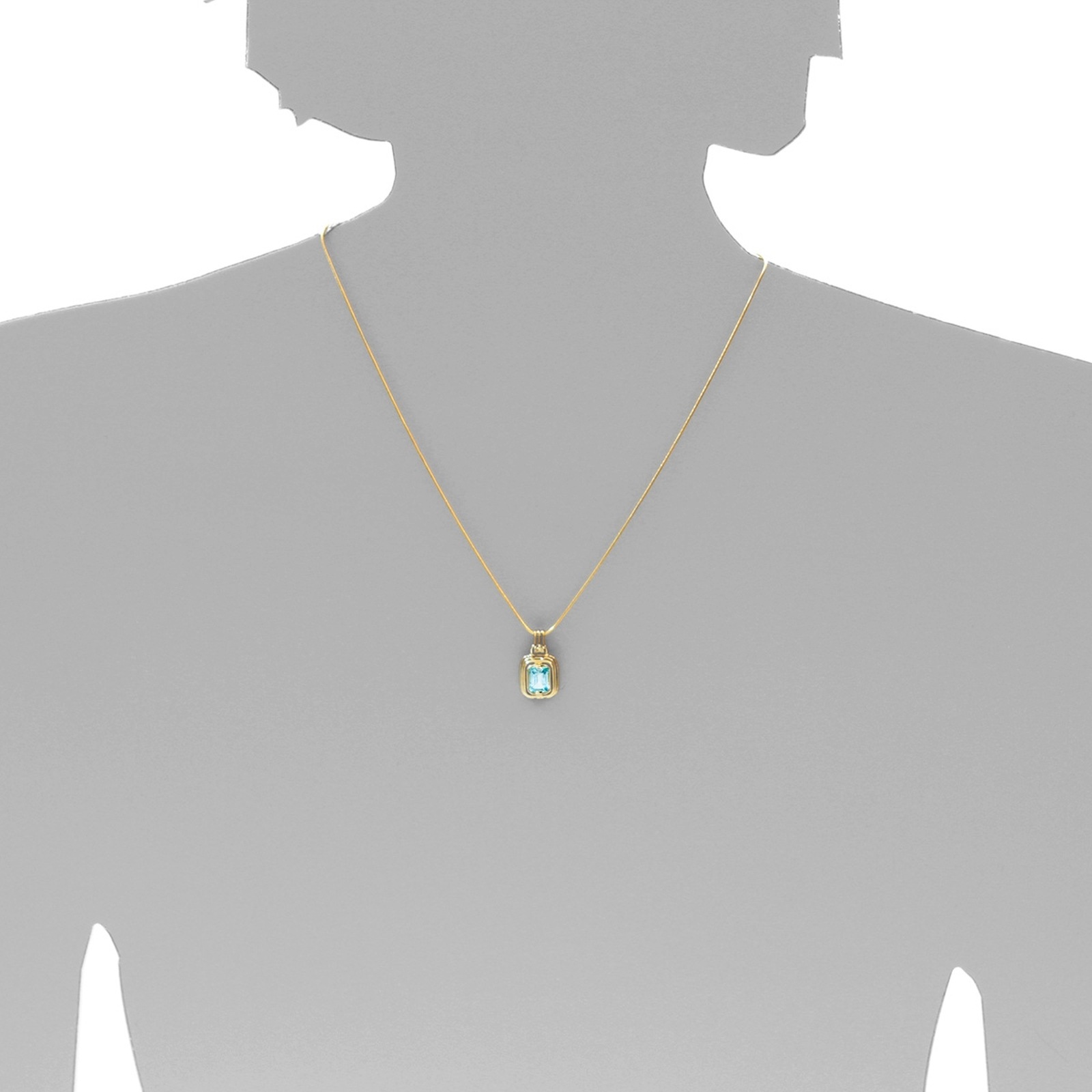 OSTSEE-SCHMUCK Kettenanhänger »- Sinah - Gold 333/000 - sy. Aquamarin«