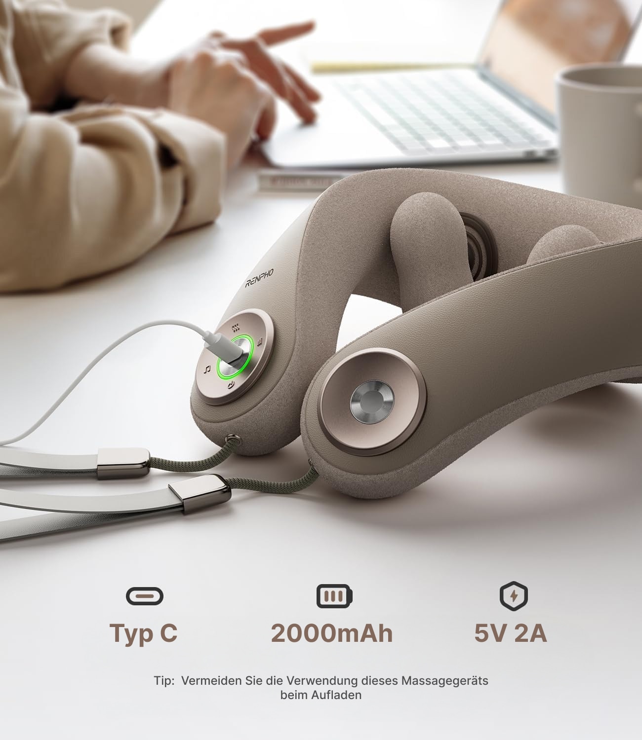 Renpho Massagegerät »R-L001 Nackenmassagegerät« Unterwegs Spannungen abbauen