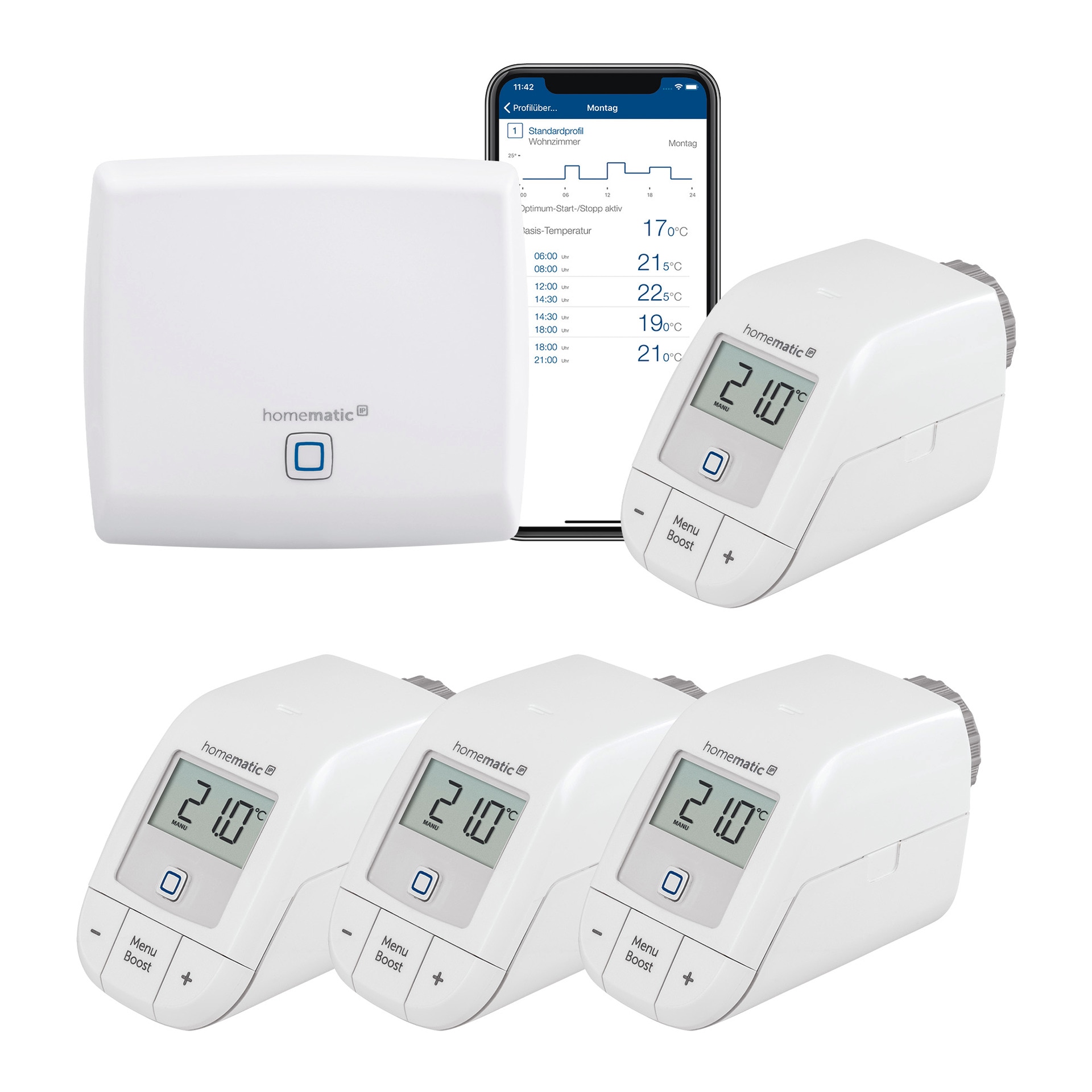 Heizkörperthermostat »Bundle Starter Set Heizen + 2x HKT basic«