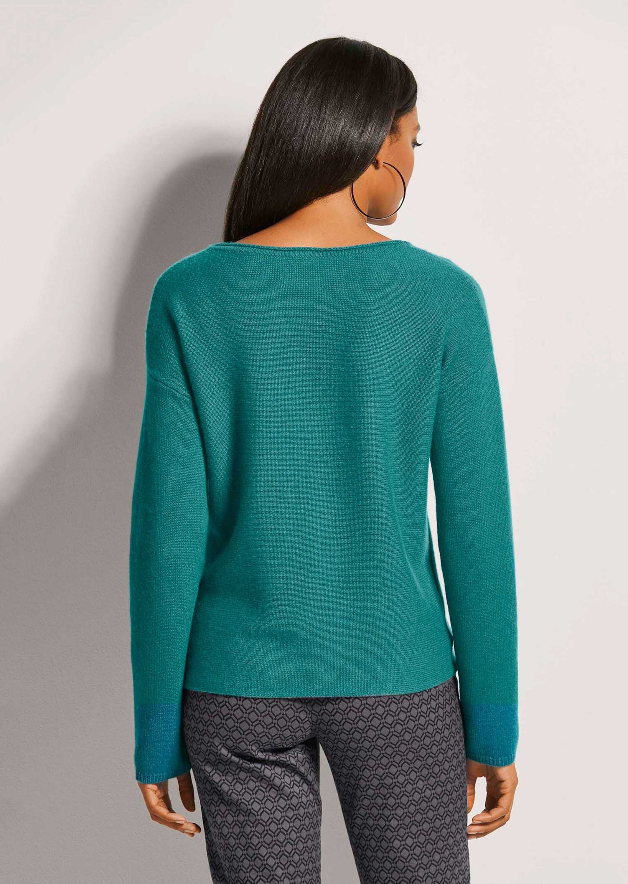MADELEINE Longpullover »Pullover Kurzer V-Pullover«