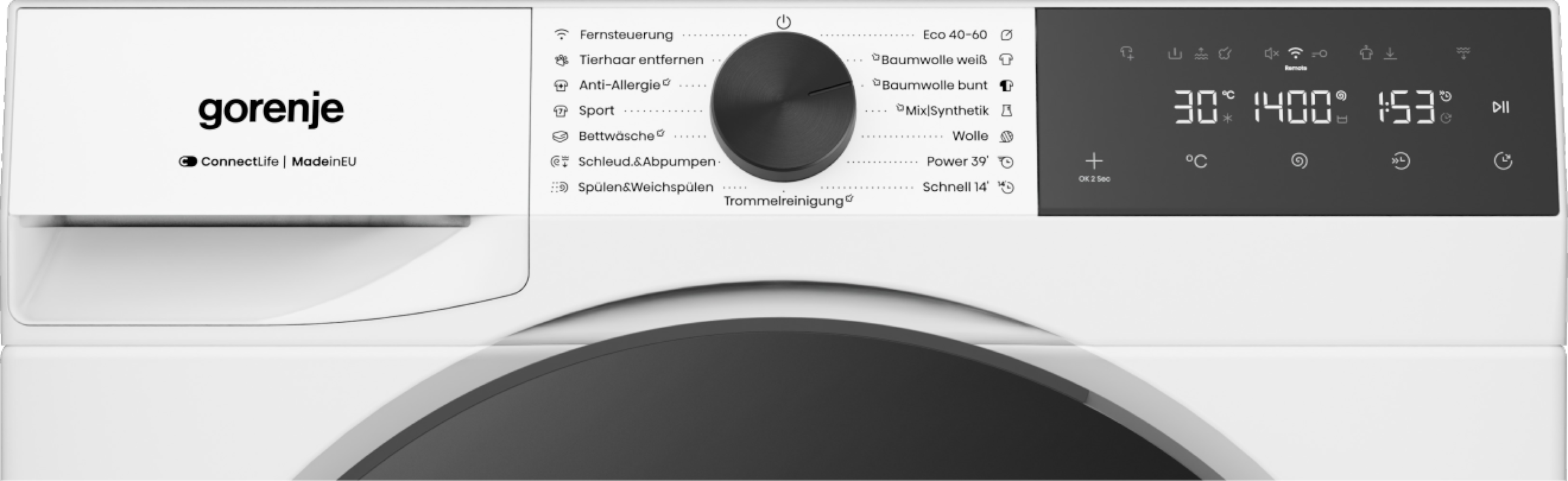 GORENJE Waschmaschine G400 »Wave G4S74A21« 7 kg 1400 U/min 20% besser als Energieklasse A, Trommelreinigungsprogramm