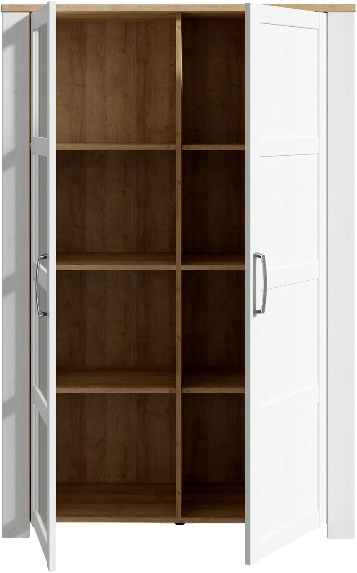 FORTE Highboard »Bohol, Vitrine mit Glastüre, viel Stauraum« B/H/T 106,4/160,6/42 cm Beleuchtung optional bestellbar