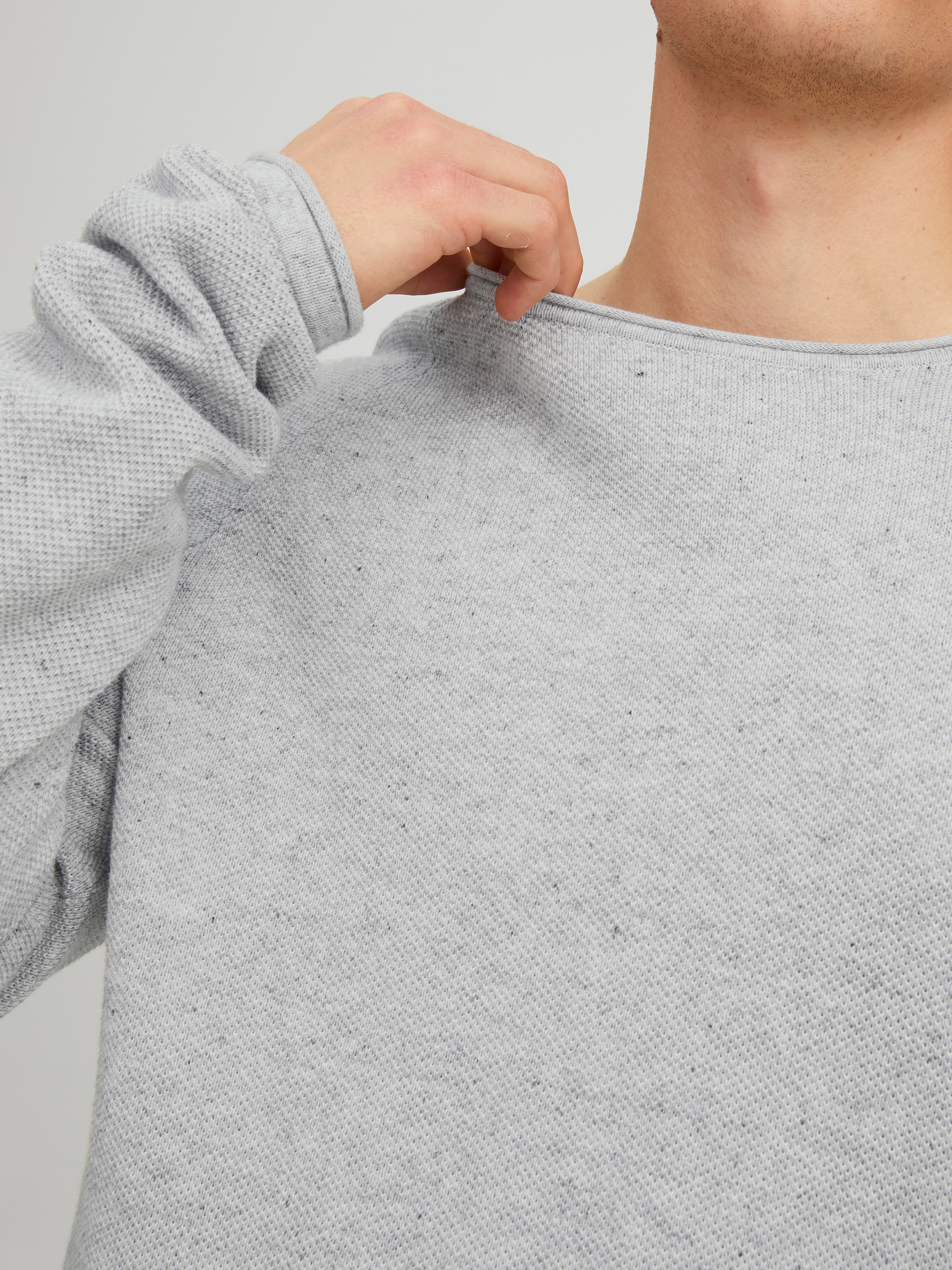 Jack & Jones Rundhalspullover »JJEHILL Pullover mit angenehmem Tragegefühl« Modisch, schmal, Baumwolle, Rundhals