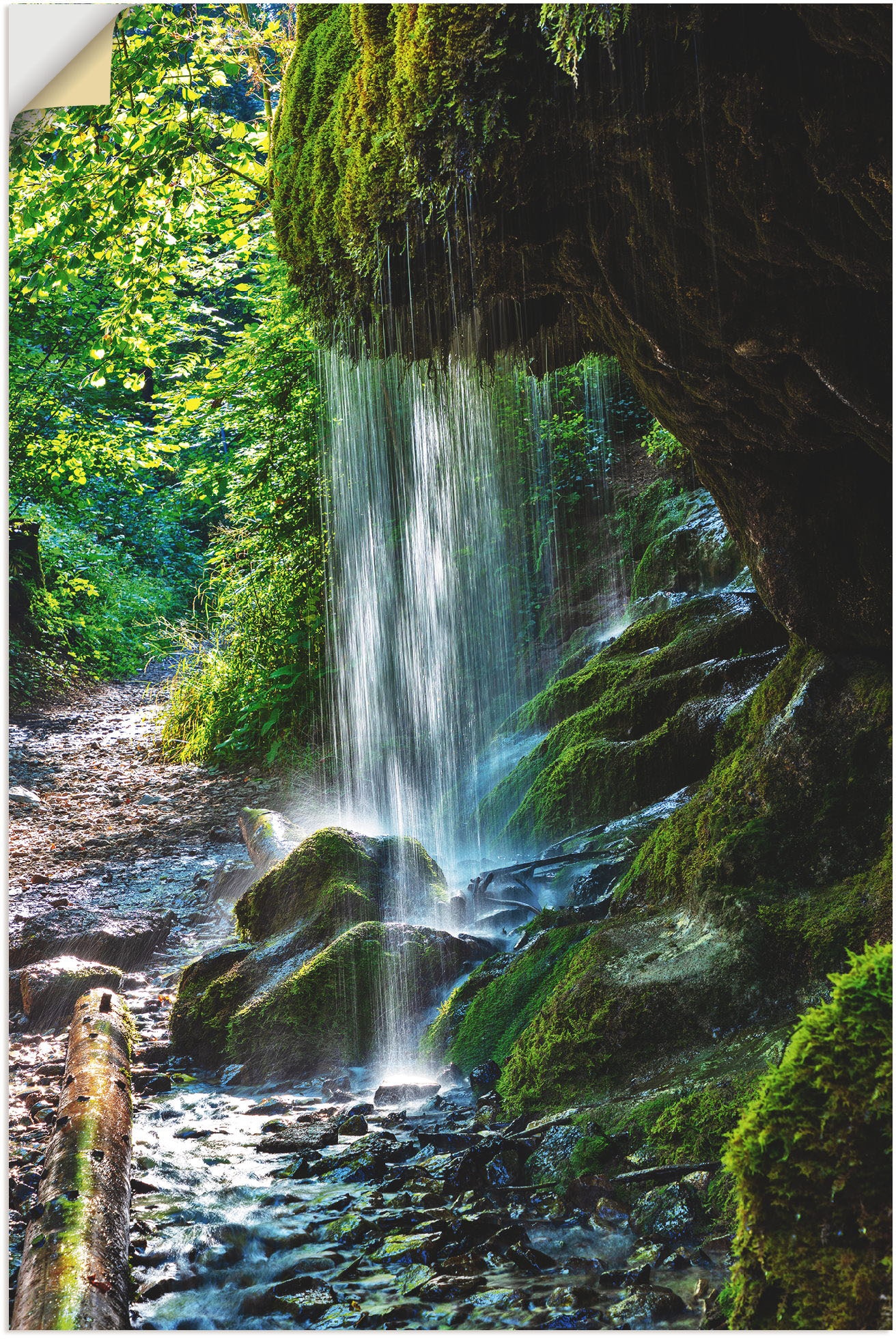 Artland Wandbild »Moosbedeckter Wasserfall«, Wasserfallbilder, (1 St.) bei  OTTO