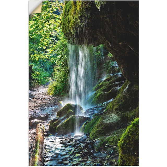 Artland Wandbild »Moosbedeckter Wasserfall«, Wasserfallbilder, (1 St.) bei  OTTO