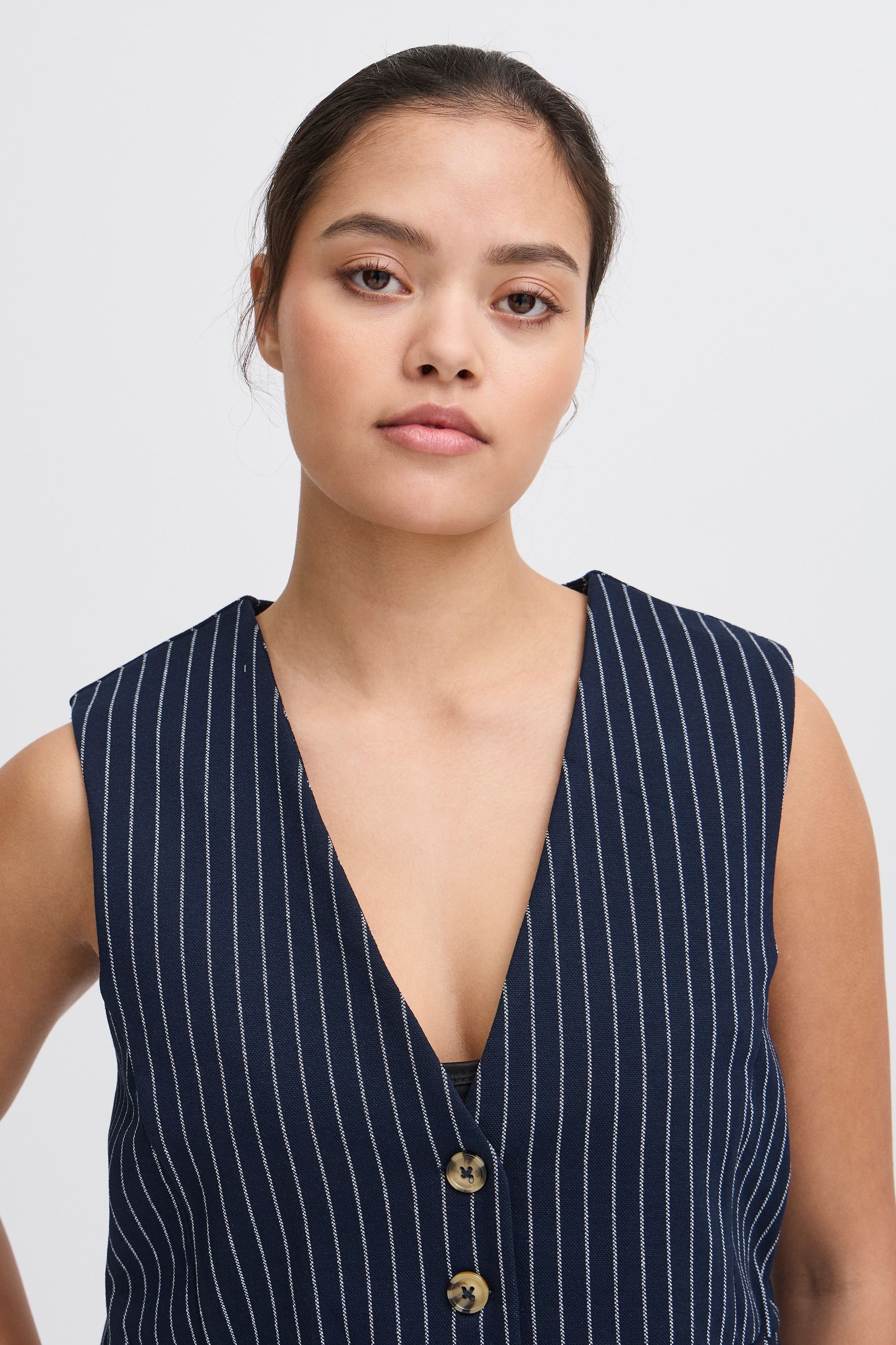 Ichi Kurzweste »Kurzweste IXKATE PINSTRIPED WA«, (1 tlg.)