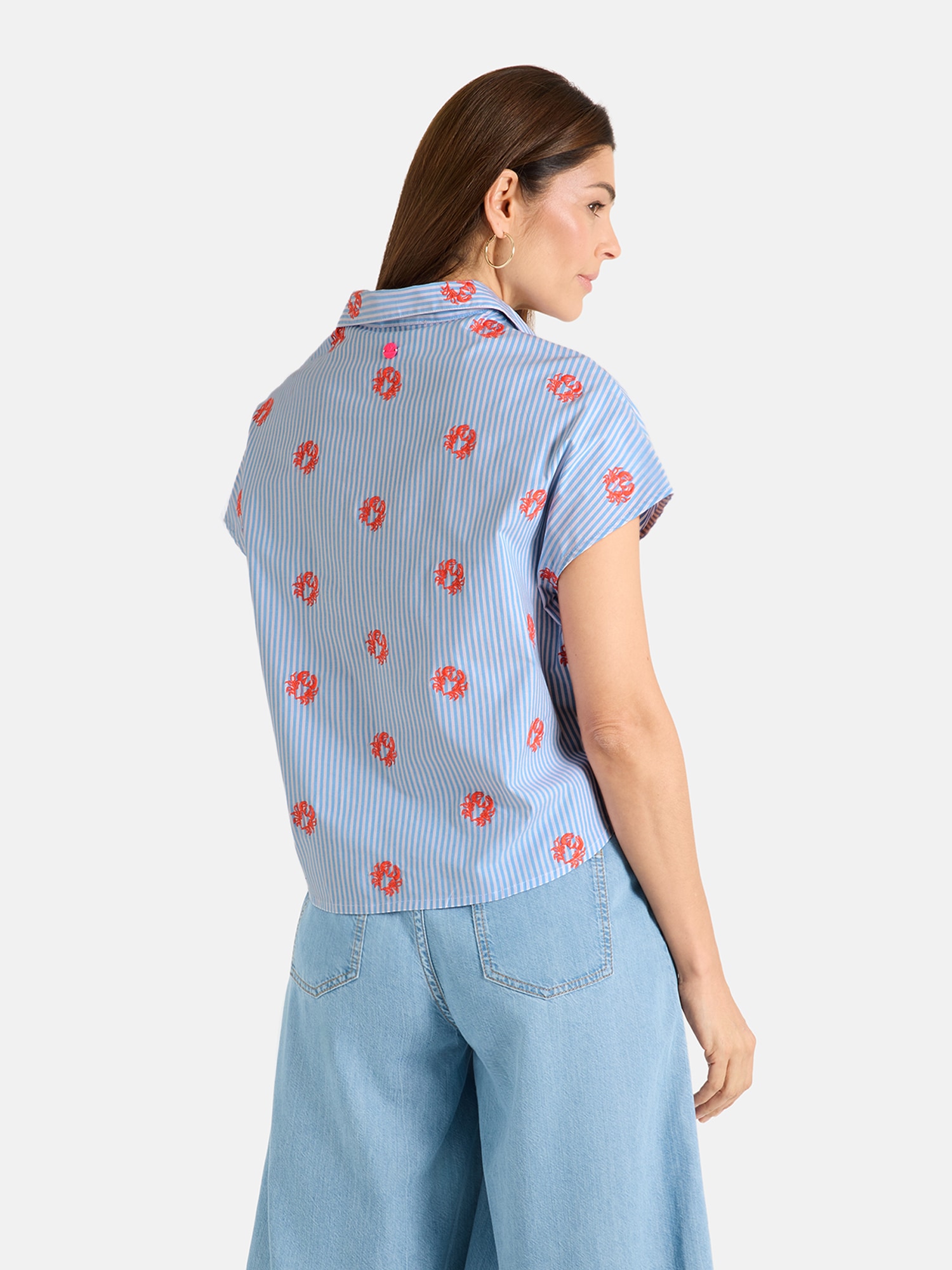 Lieblingsstück Hemdbluse »RiyaL« mit Knoten-Detail, kontrastfarbene Stickereien