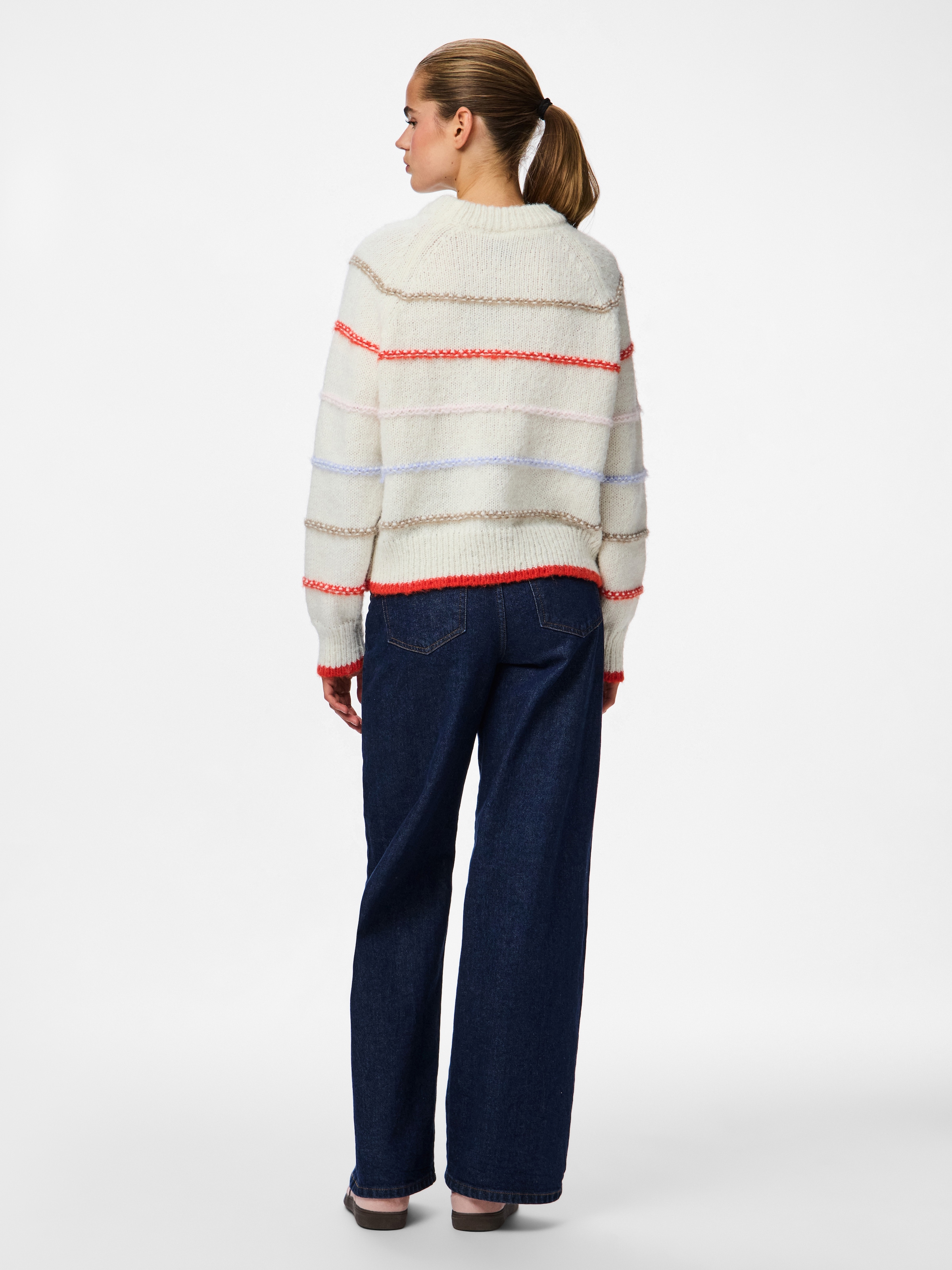 pieces Strickpullover »PCNELIA LS O-NECK KNIT NOOS BC«