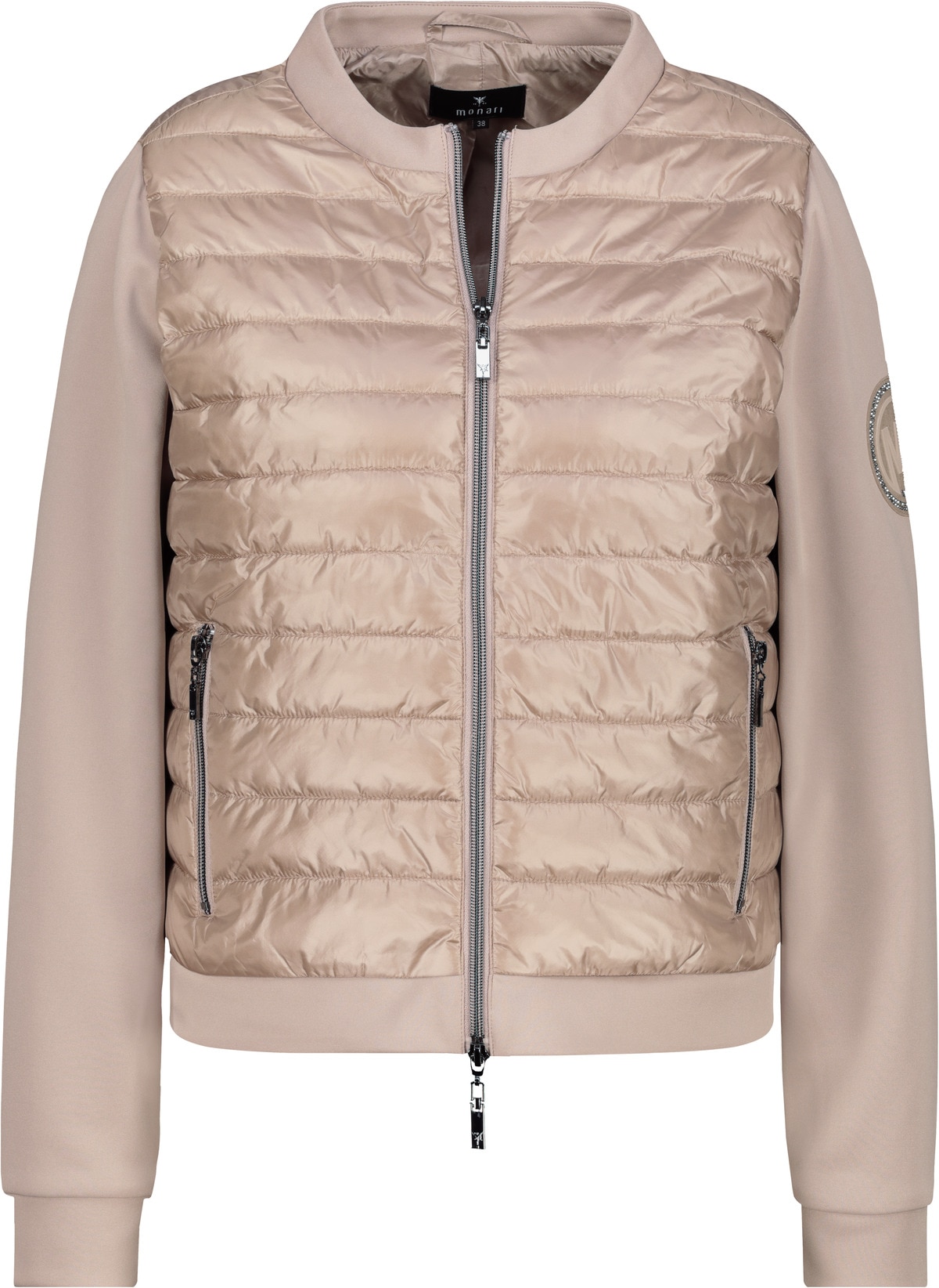 Monari Steppjacke »Jacke Stepp + Neopren«, ohne Kapuze, Regular fit mit Rundhalsausschnitt