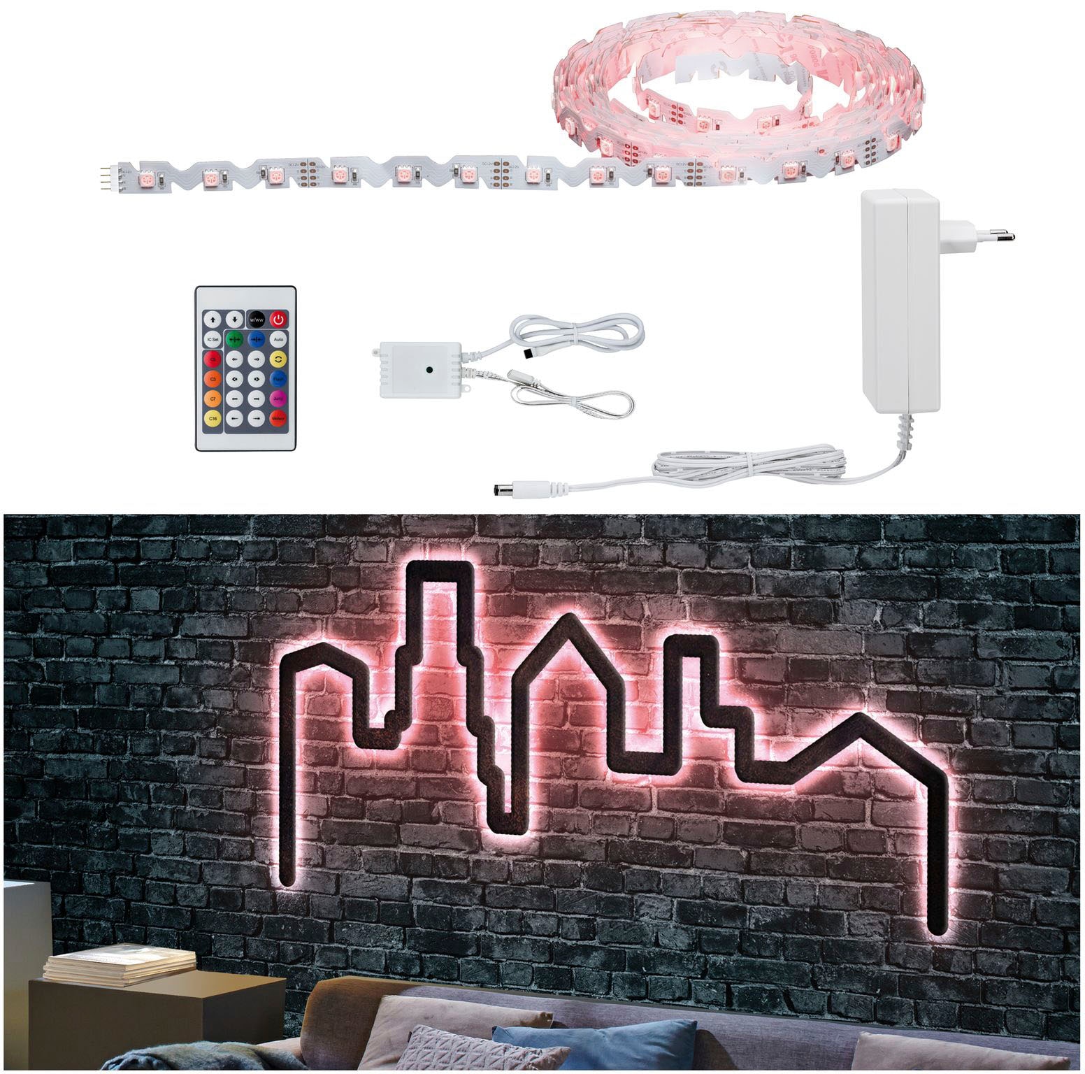Paulmann LED-Streifen »FlexLED 3D Basisset 5m RGB«, 1 St.-flammig