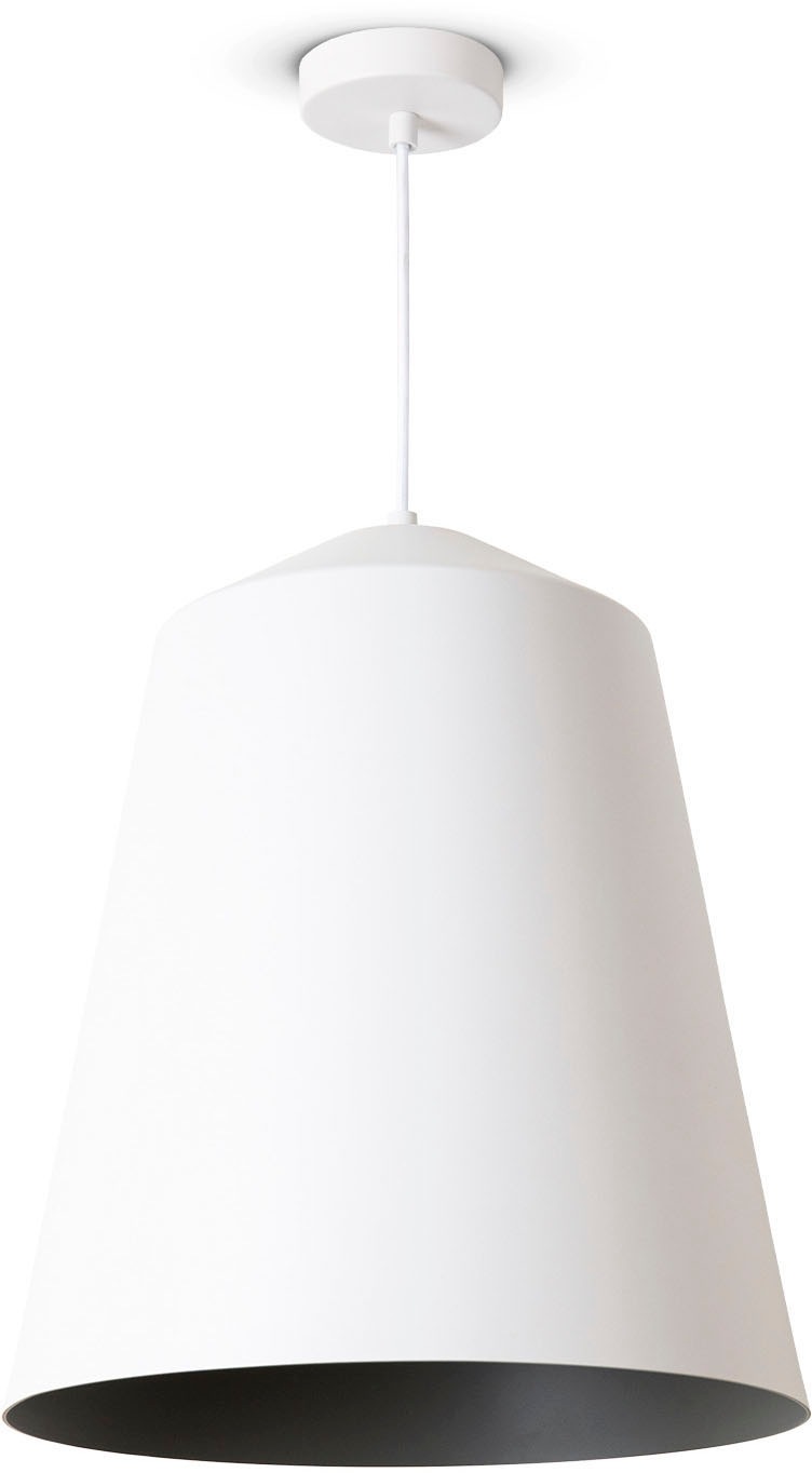 Paco Home Deckenleuchte »JACKSON« E27 Wohnzimmer Arbeitszimmer Pulverbeschichtet Industrial Design E27 in weiß, Größe Ø 36,5 cm Höhe: 43 cm