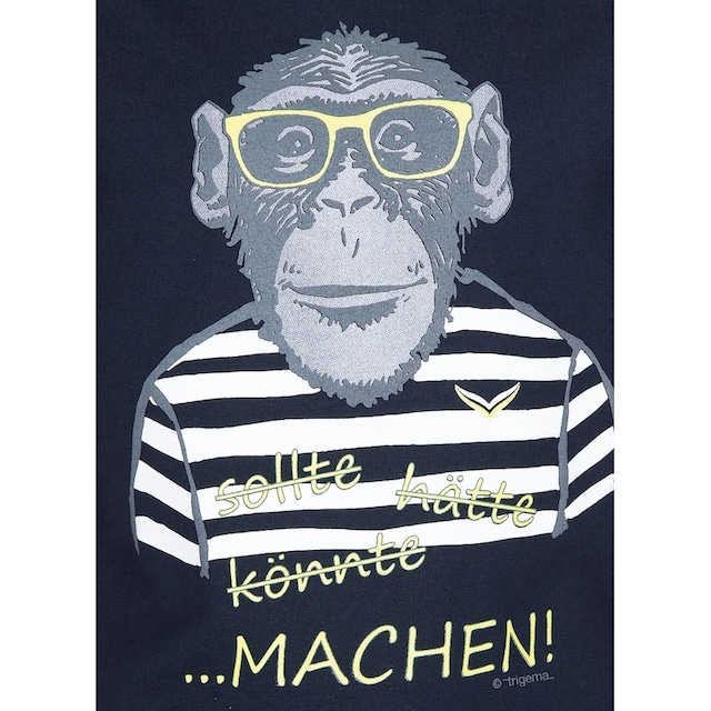 Trigema T-Shirt »TRIGEMA T-Shirt mit großem Affen-Druckmotiv« bei OTTO