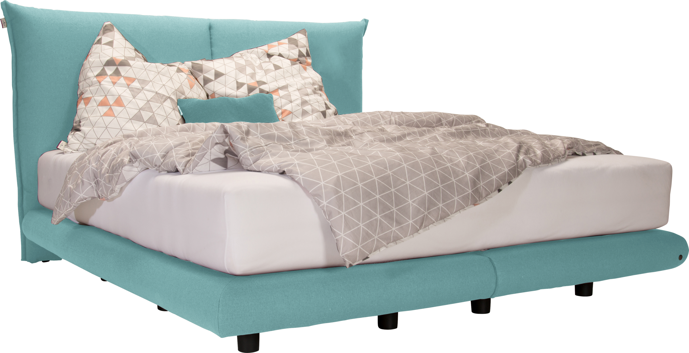 TOM TAILOR HOME Boxspringbett »SOHO PILLOW BOX«, in Schwebeoptik, Kopfteil in Kissenform, Höhe 120 cm