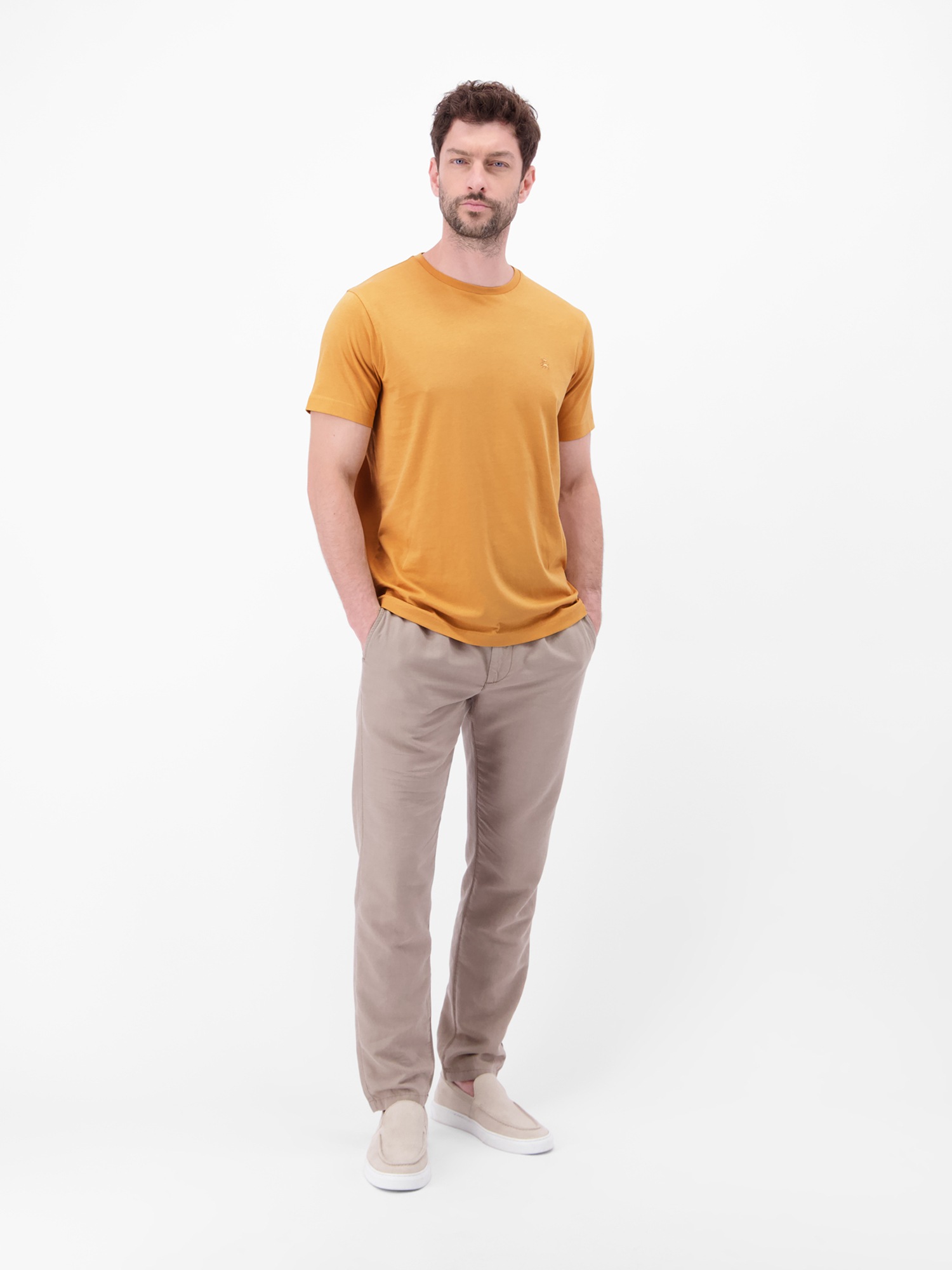 LERROS Rundhalsshirt »Rundhals T-Shirt aus Baumwolle« 100% Baumwolle, einfarbig, angenehmer Tragekomfort