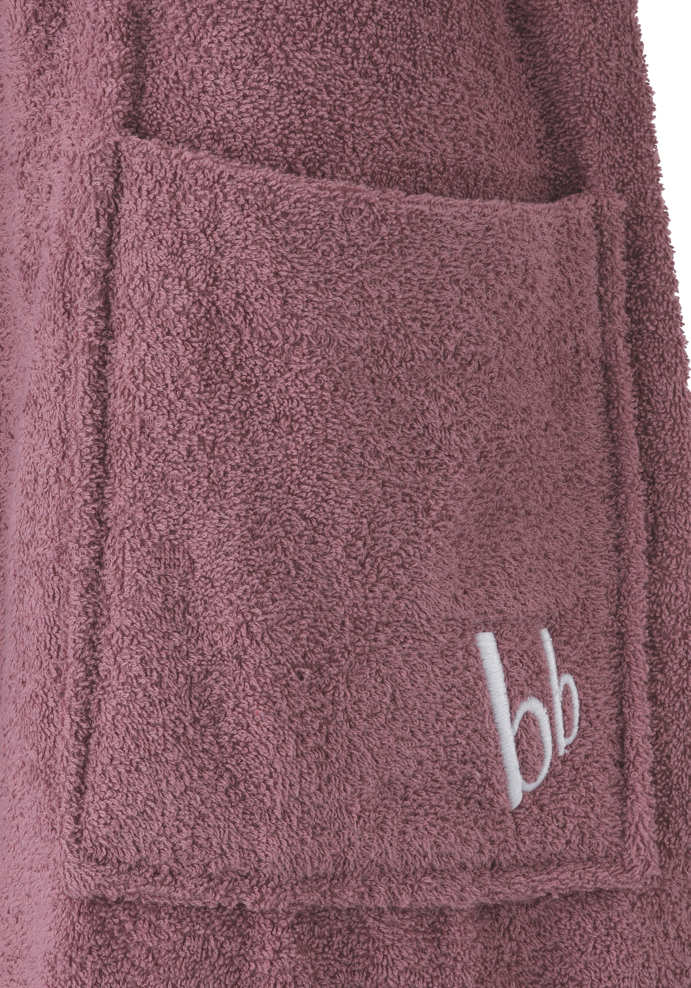 Bruno Banani Unisex-Bademantel »Robby, ideal für Sauna & Spa, Standardlänge & Überlänge« 1 Stk. tlg., Damen & Herren Bademäntel, Baumwolle, mit Taschen, Sauna, XS-3XL