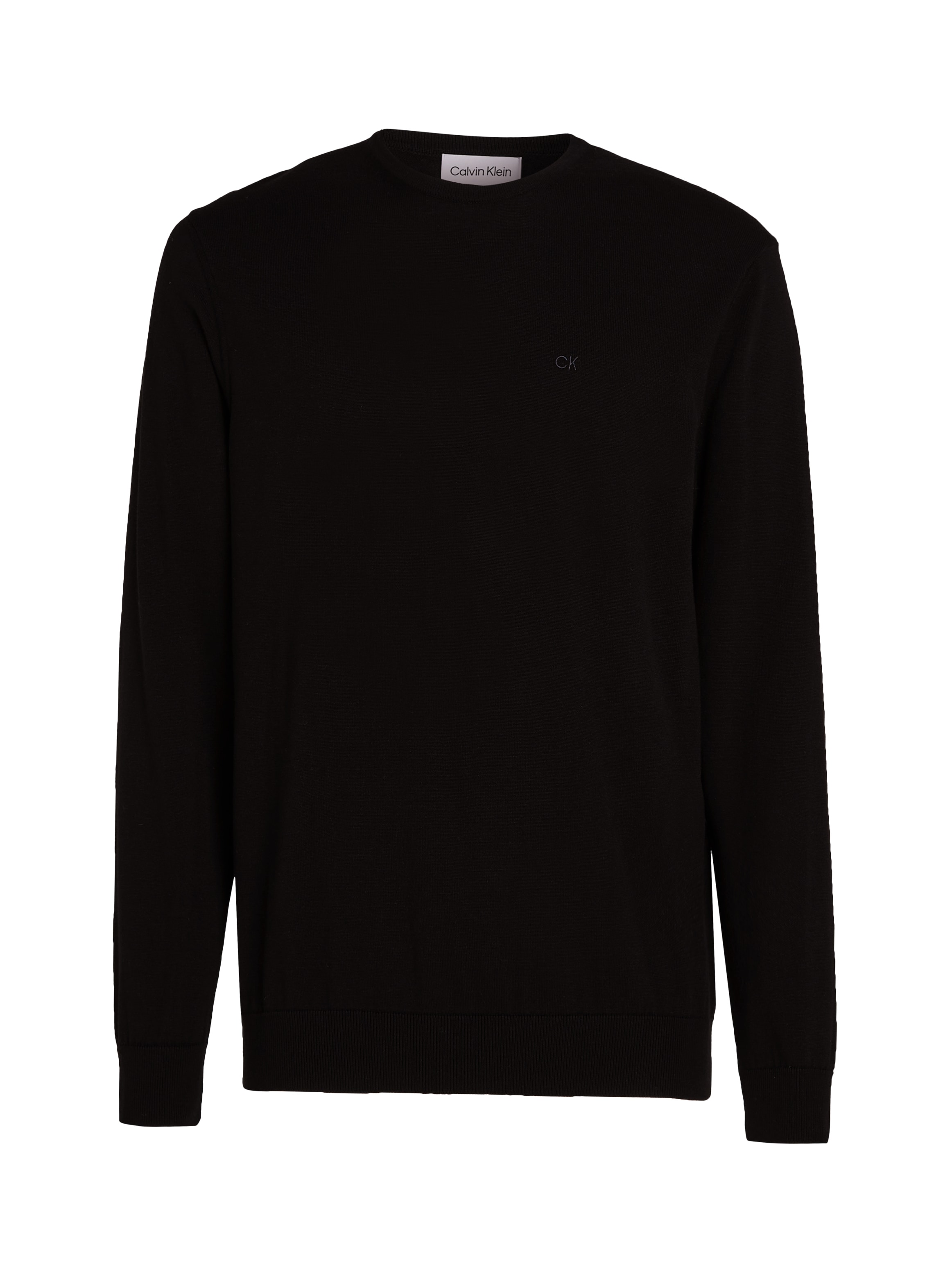 Calvin Klein Rundhalspullover »COTTON SILK BLEND CN SWEATER«, mit Logoprägung