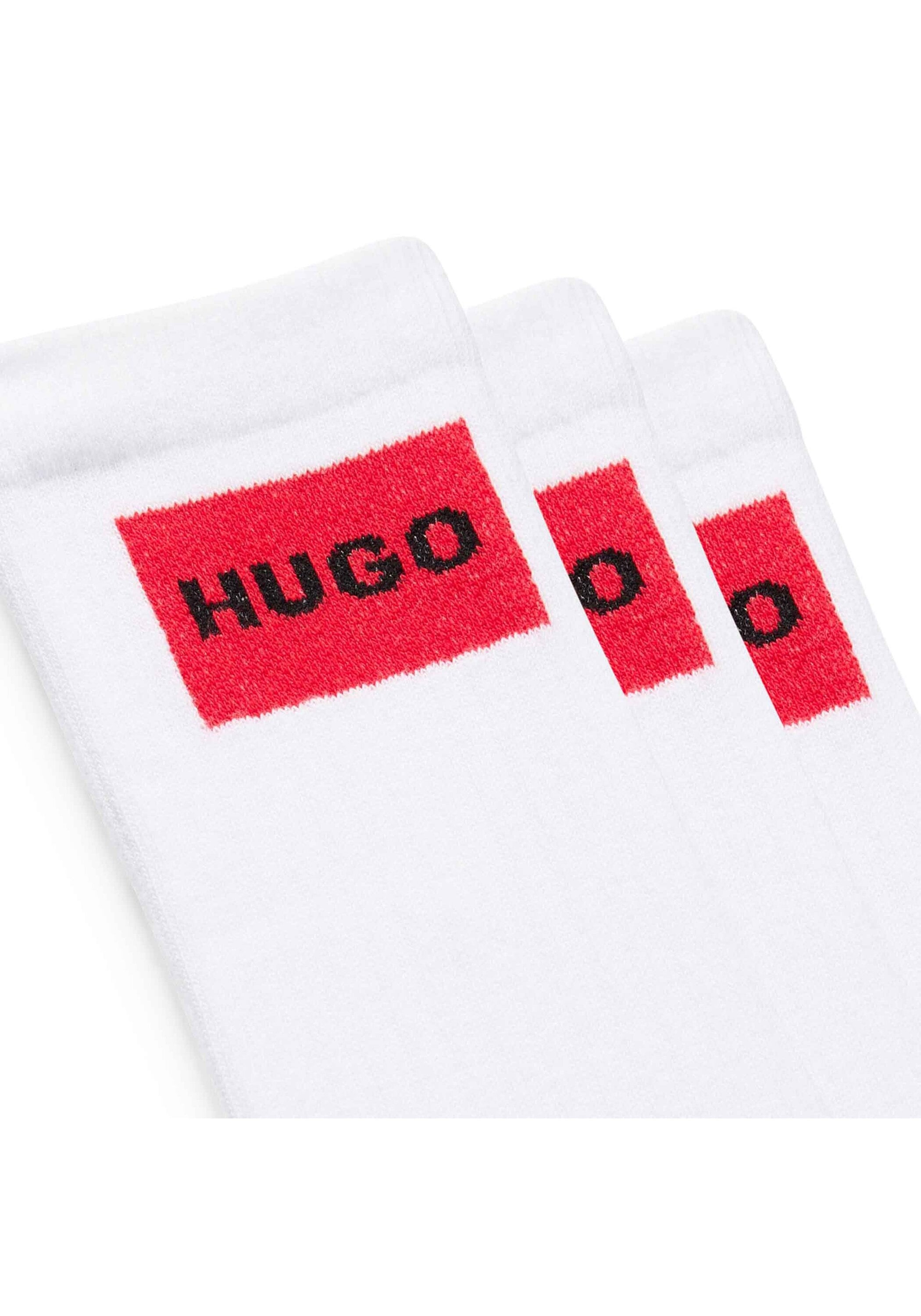 HUGO Socken »Socken 3P QS RIB LABEL CC 3er Pack«
