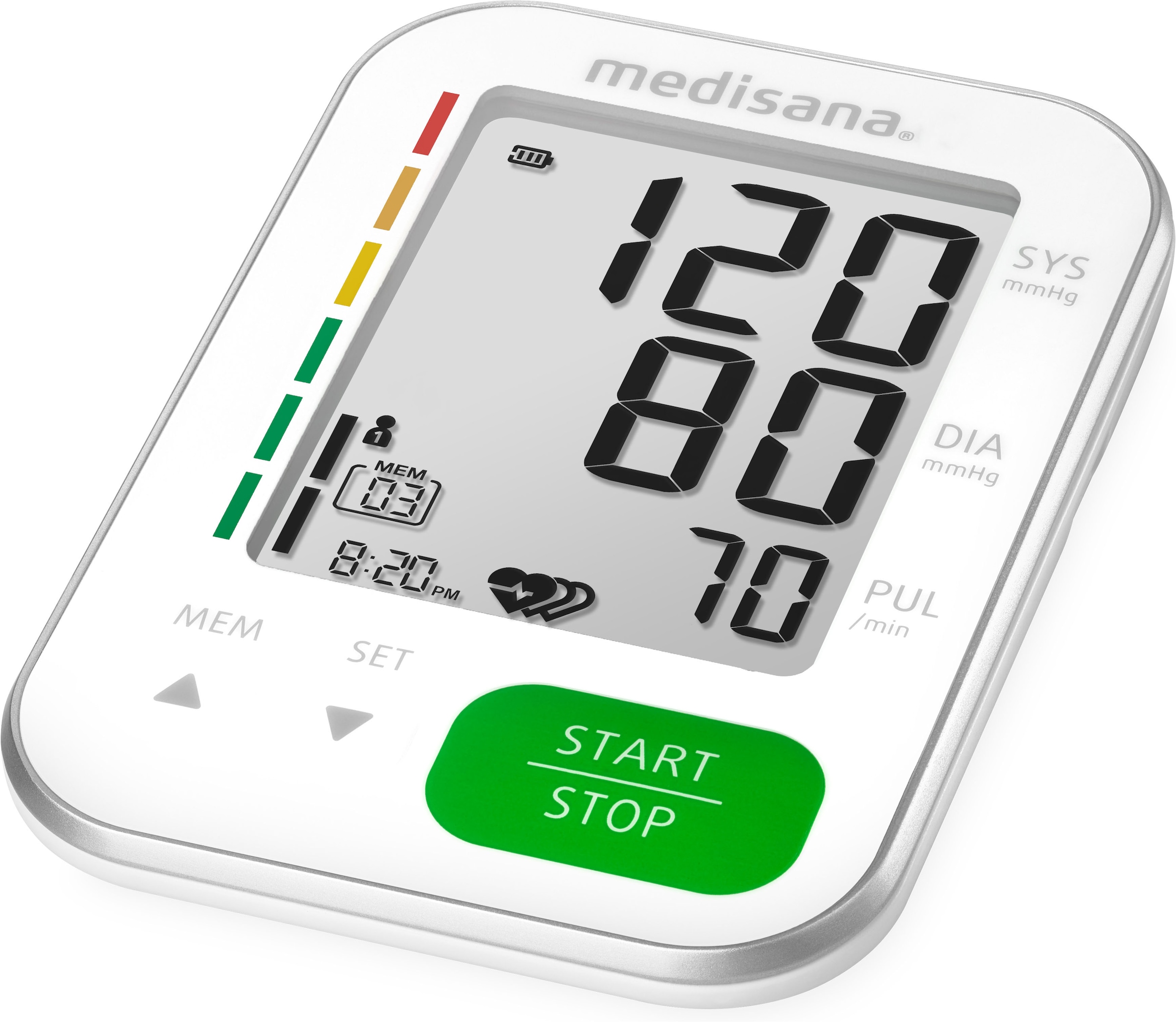 Medisana Oberarm-Blutdruckmessgerät »BU 566« Medizinprodukt, 2 Benutzer, je 199 Speicherungen, Ampel Farbskala