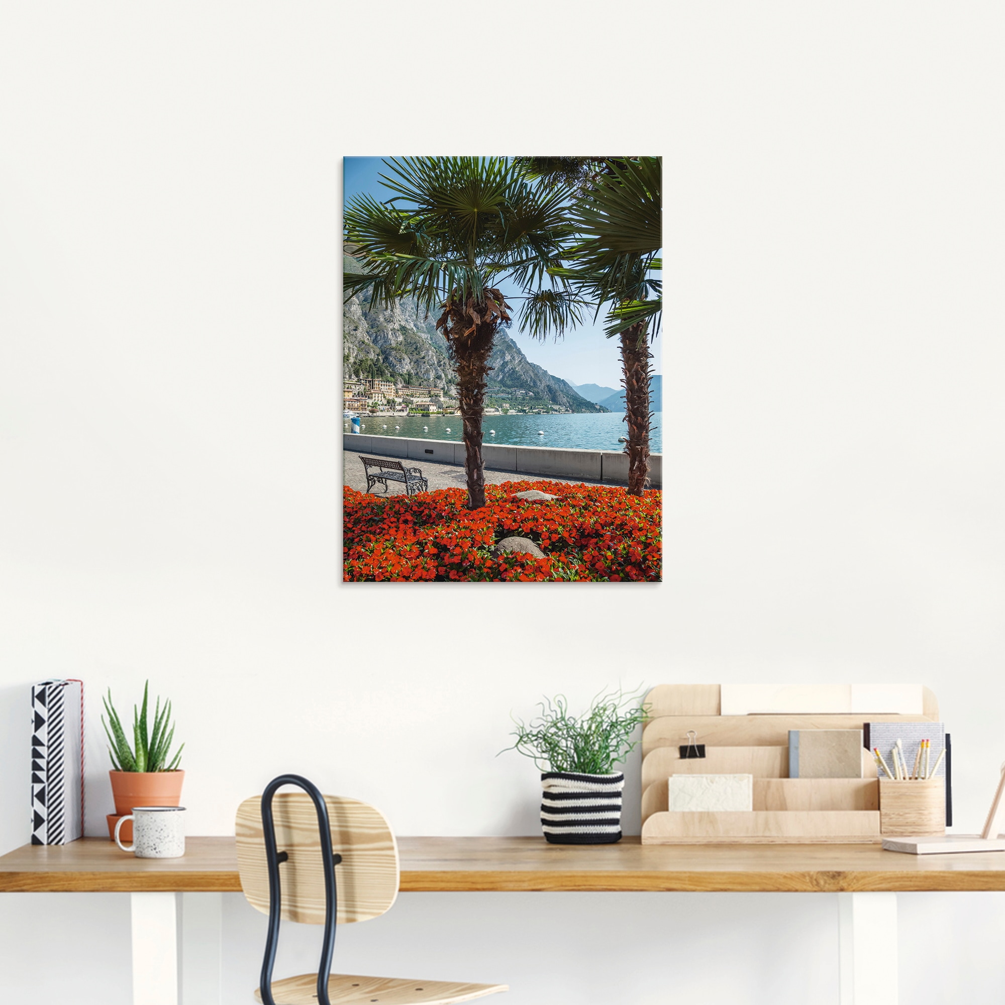 Artland Glasbild »Gardasee Limone sul« Europa 1 Stk. tlg. in verschiedenen Größen