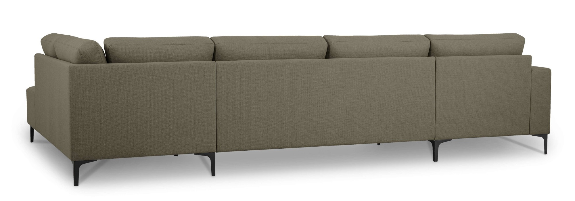 Home affaire Wohnlandschaft »Tournon U-Form, XXL Sofa, Breite 333 cm, Webstoff, Chenille« Designsofa im nordischen Stil, Wellenunterfederung, Metallfüße