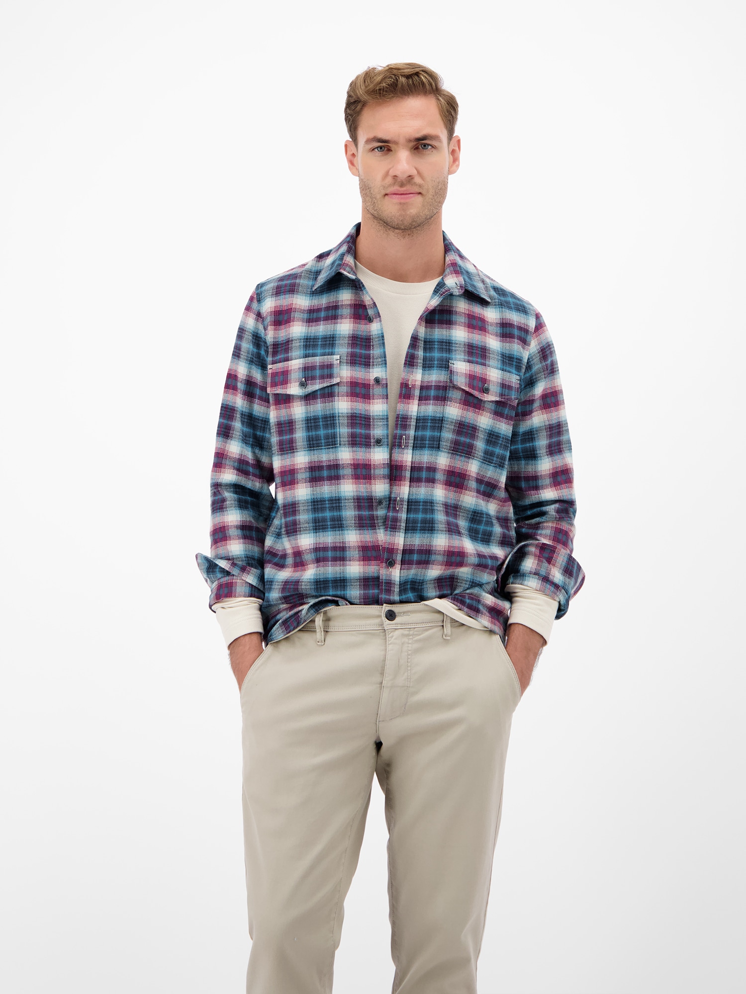 LERROS Karohemd »LERROS Casual Flanellhemd - weicher Twill, starker Style«