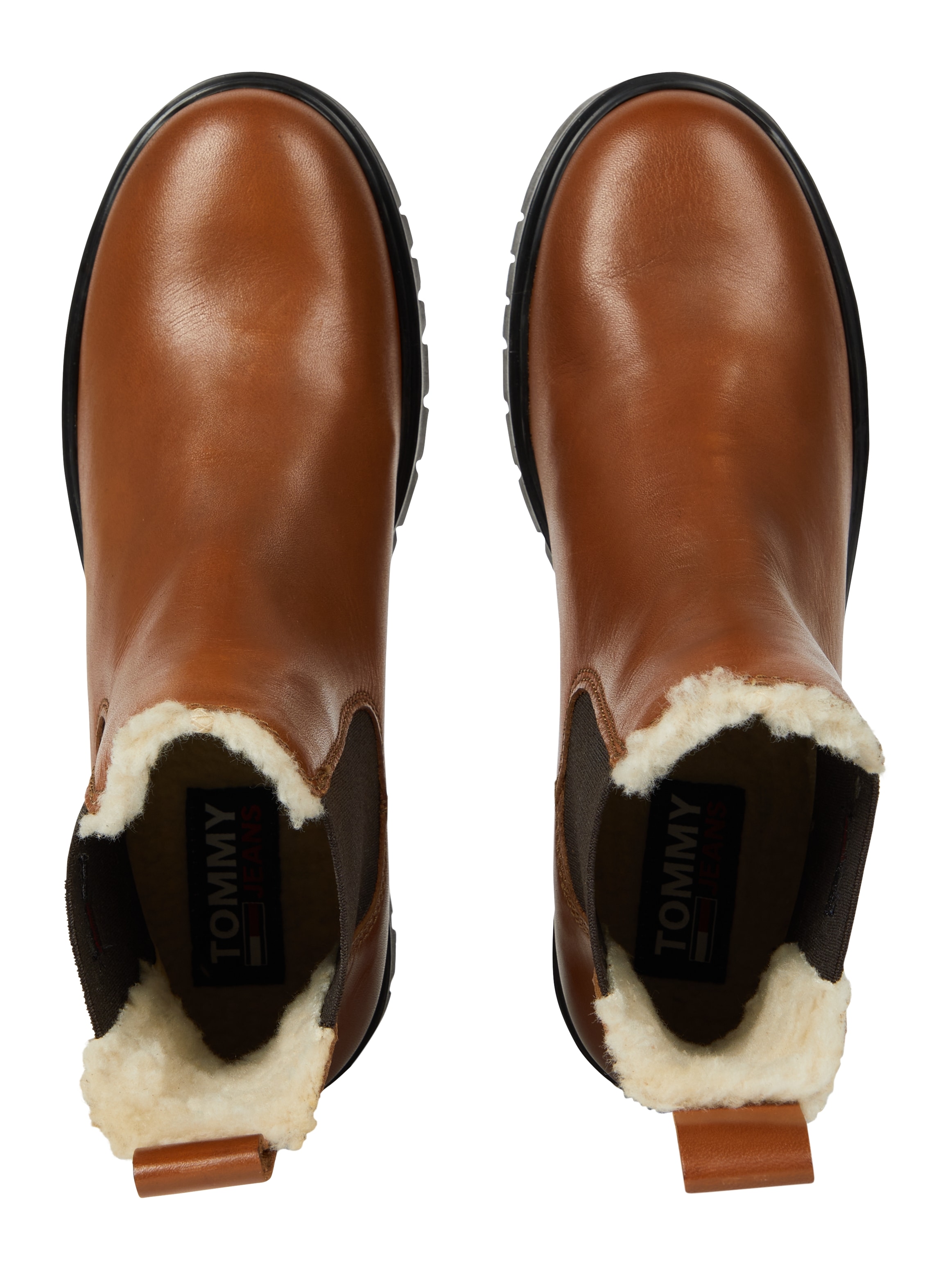 Tommy Jeans Winterboots »WARMLINED CHELSEA BOOT«, Blockabsatz, Plateau, Businesschuh mit Profilsohle